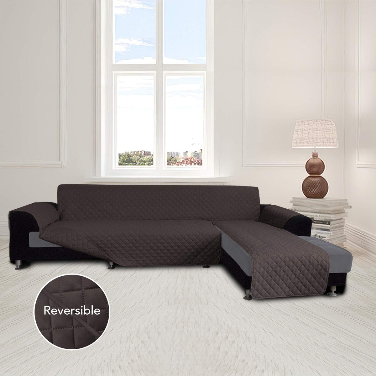 Reversible L Shape Sectional Couch Cover