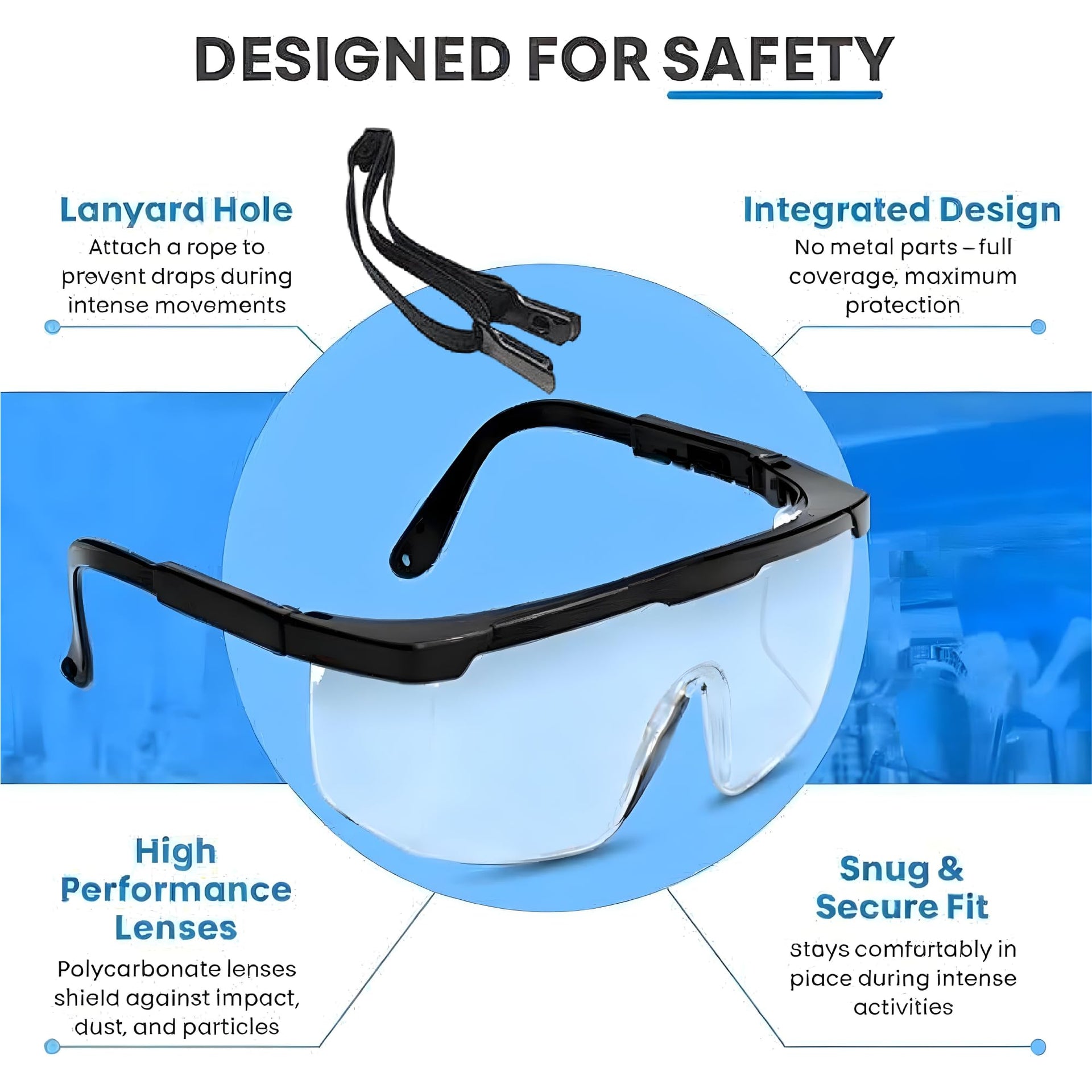 12 Pack Safety Glasses for Men & Women (12 Count)
