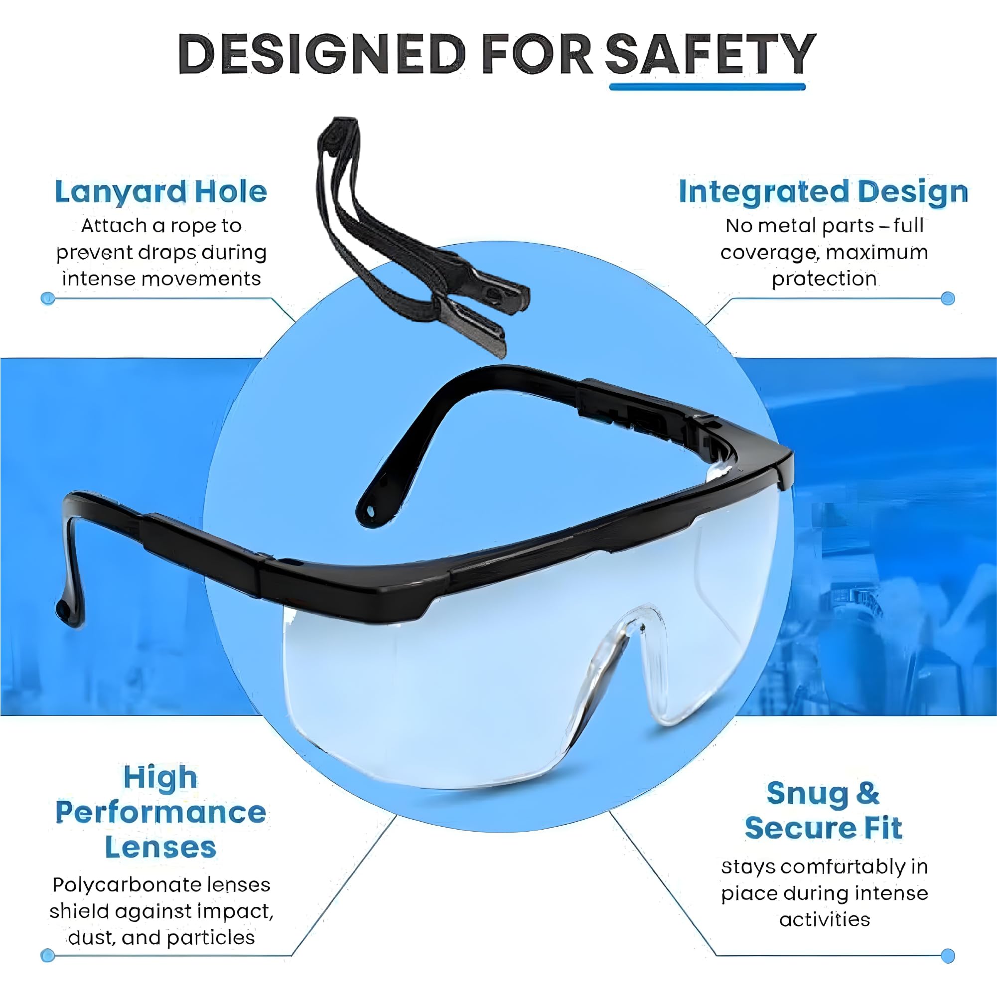 12 Pack Safety Glasses for Men & Women (12 Count)