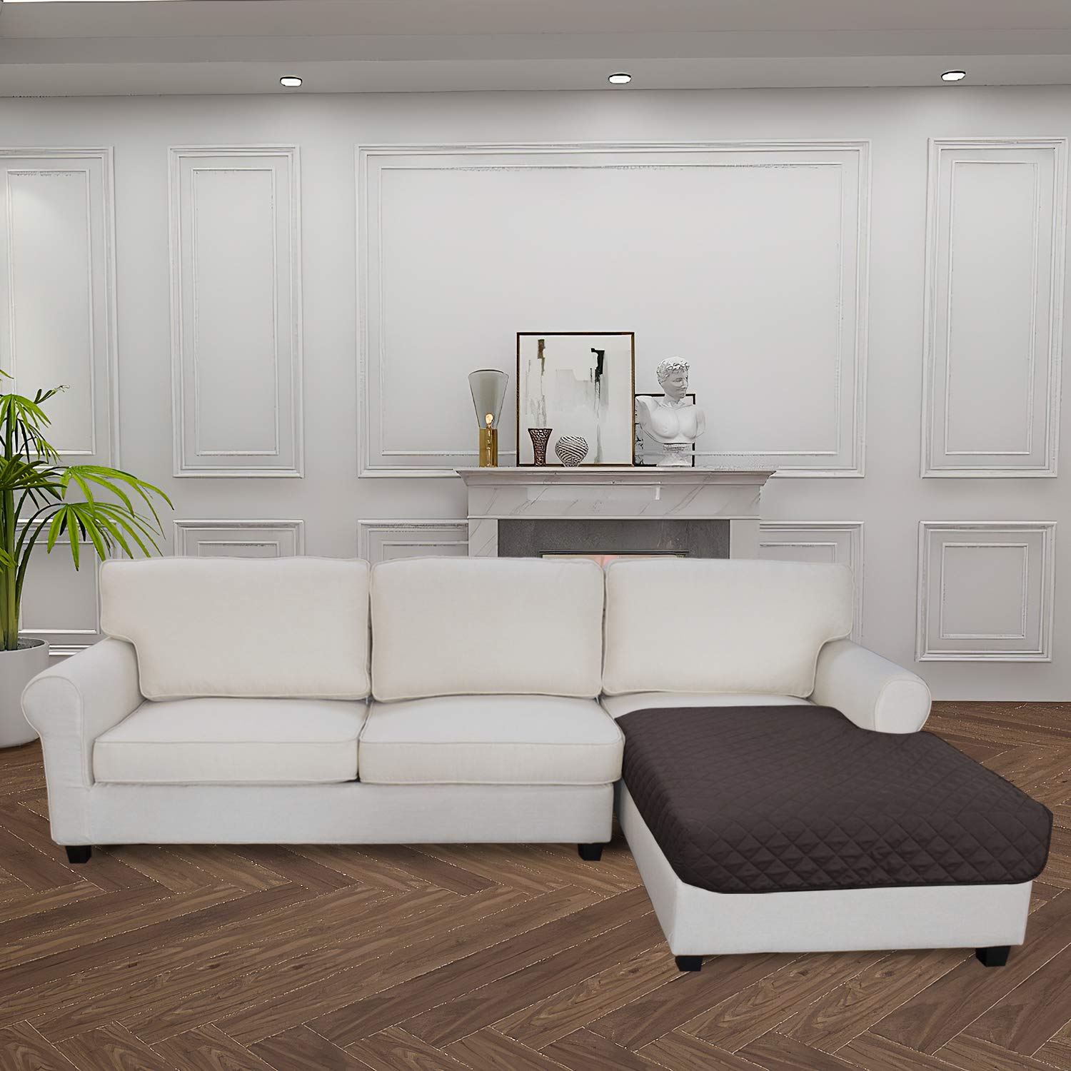 Sectional Couch Covers for Dogs L Shape Sofa Cover Reversible Sofa Slipcover Chaise Lounge Cover Furniture Protector Cover for Pets Dog Cat