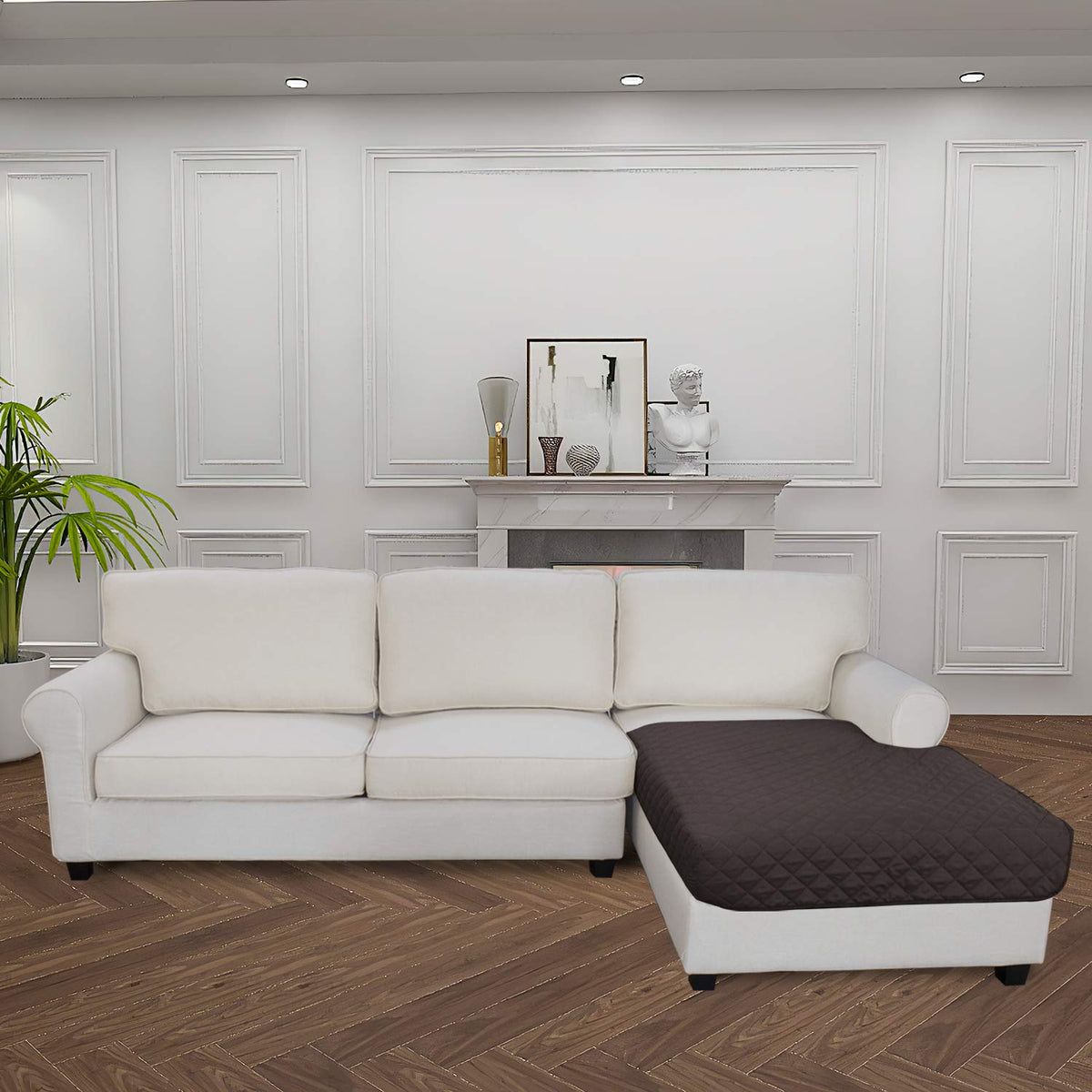 Sectional Couch Covers for Dogs L Shape Sofa Cover Reversible Sofa Slipcover Chaise Lounge Cover Furniture Protector Cover for Pets Dog Cat