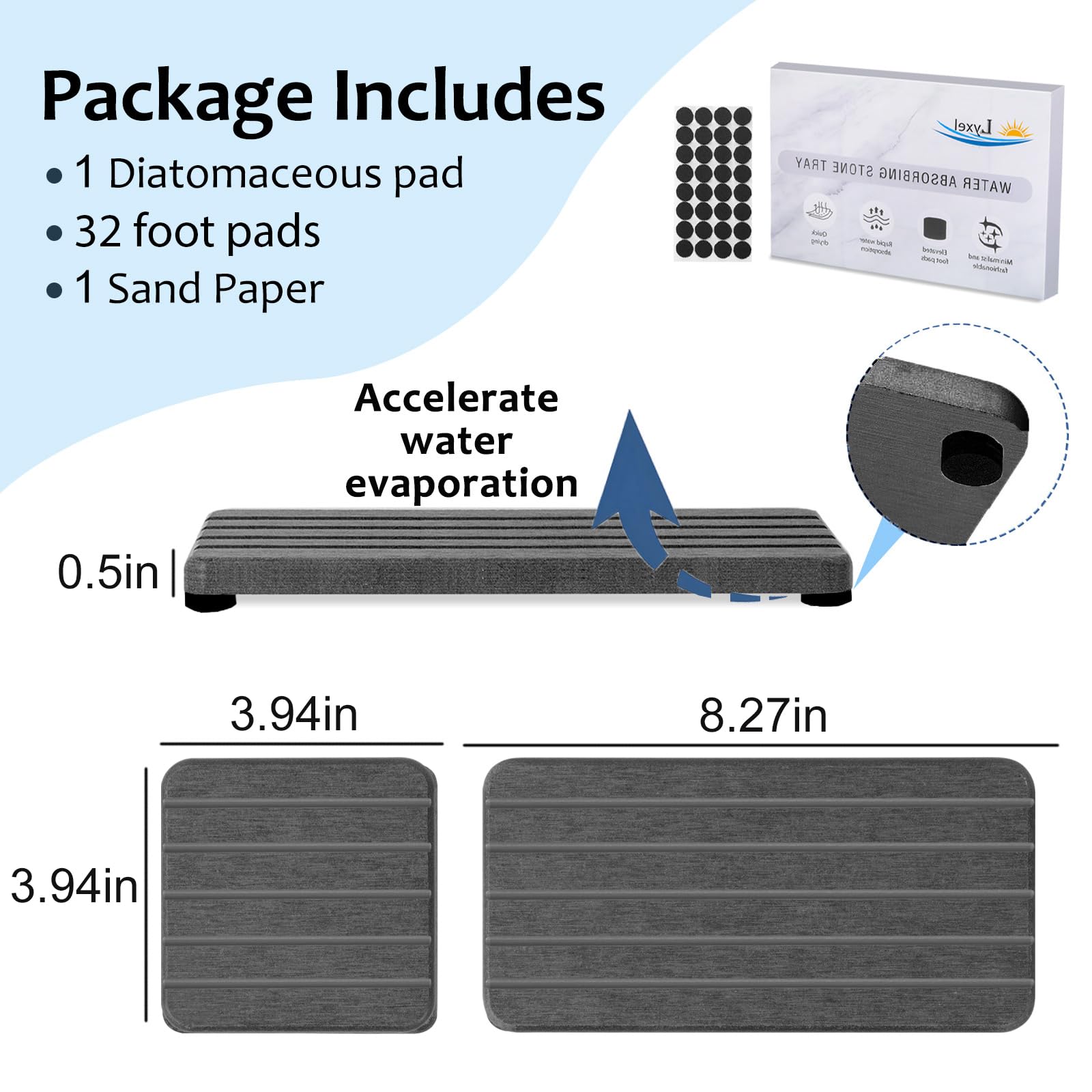 3PCS Stone Drying Tray (3 Count)