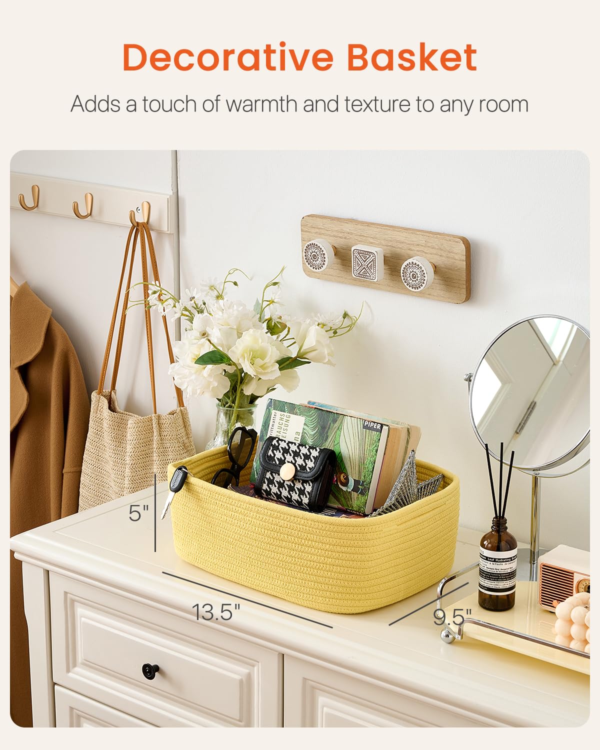 Small Woven Storage Basket for Organizing (3 Count)