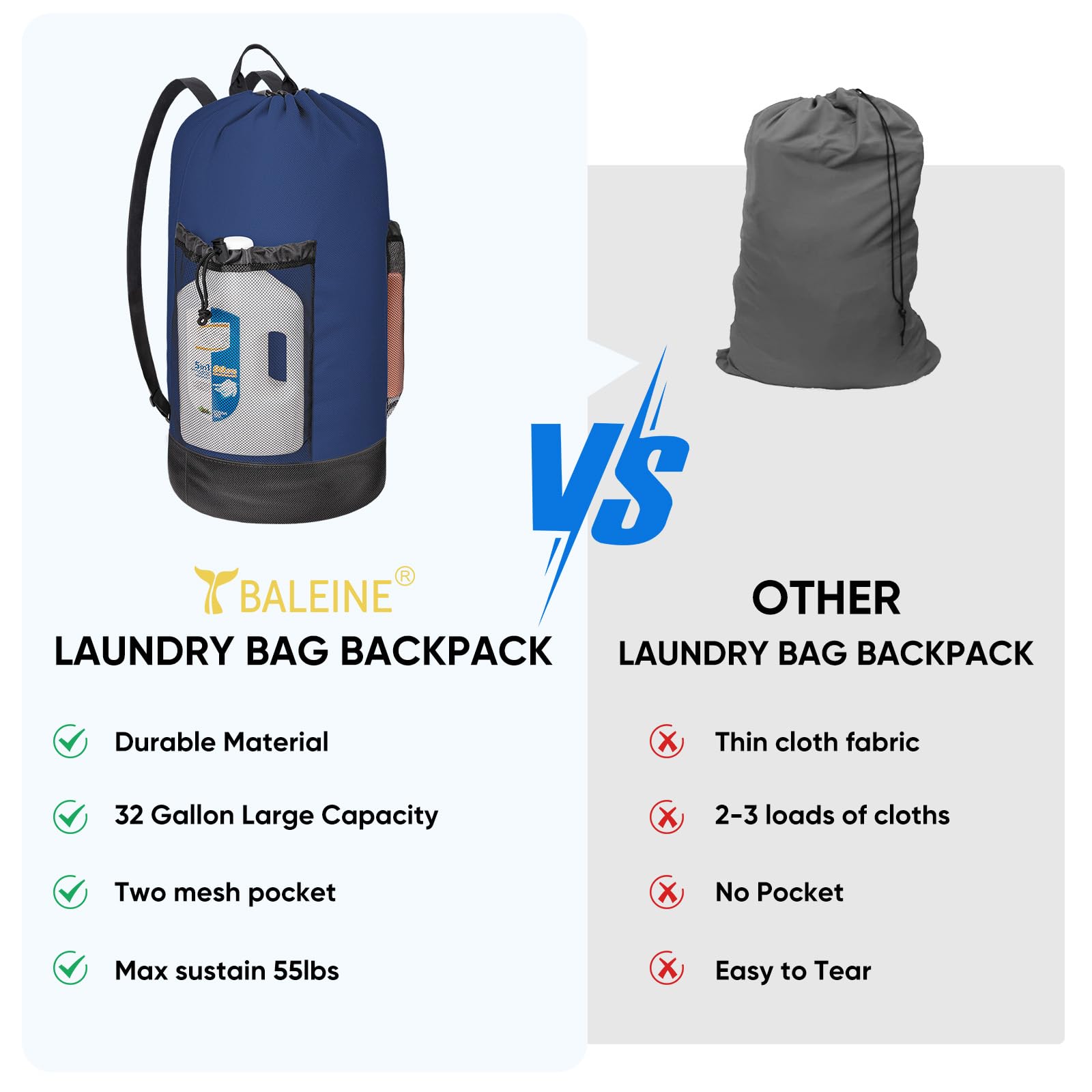 120L Laundry Bag Backpack
