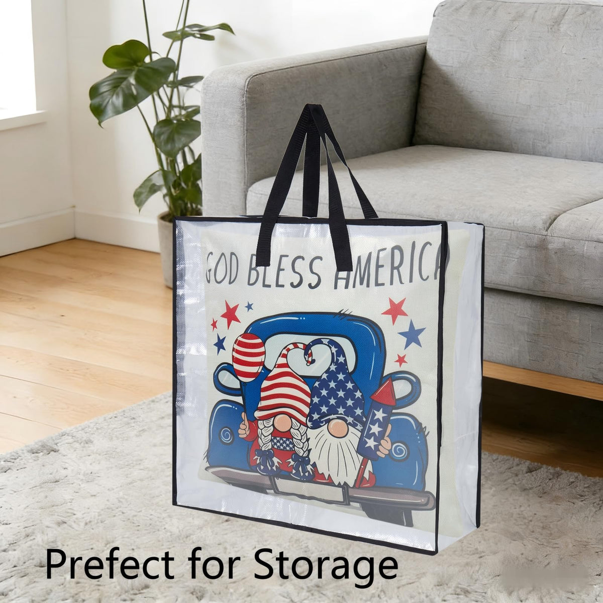 4 Pack Clear Heavy Duty Moving Bags and Storage Bags (4 Count)