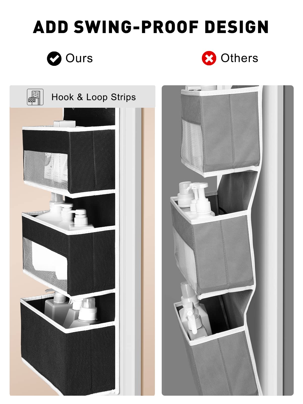 2-in-1 Over The Door Organizer for Nursery Closet Bathroom Dorm