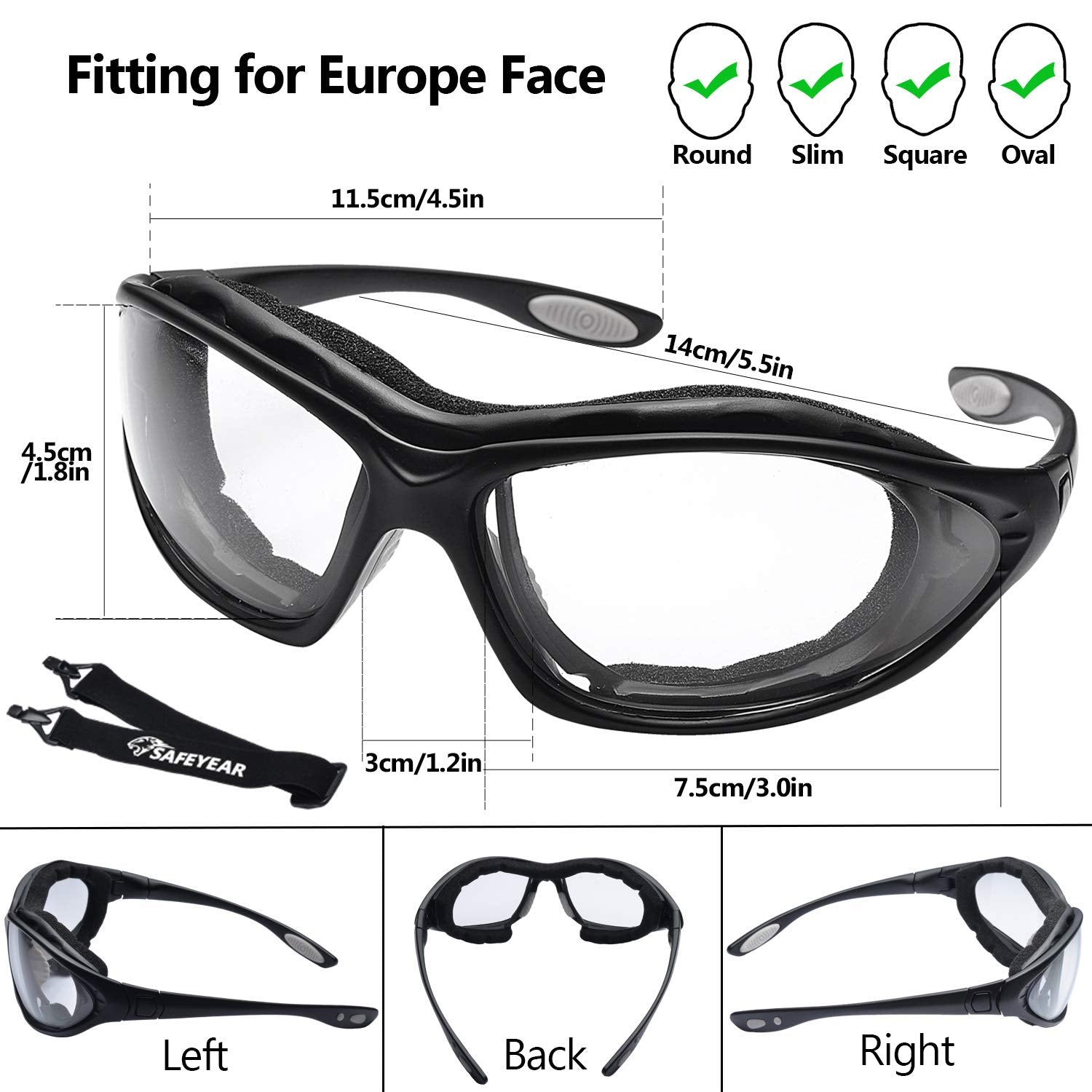 Anti Fog Safety Glasses