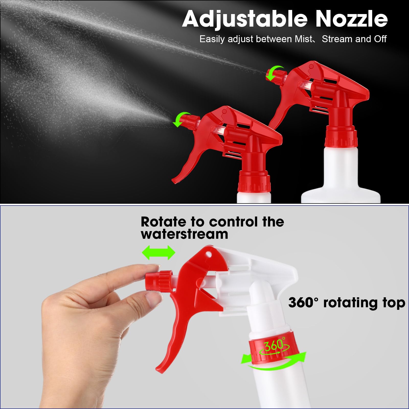 12 Pcs 16 Oz Plastic Spray Bottle (12 Count)