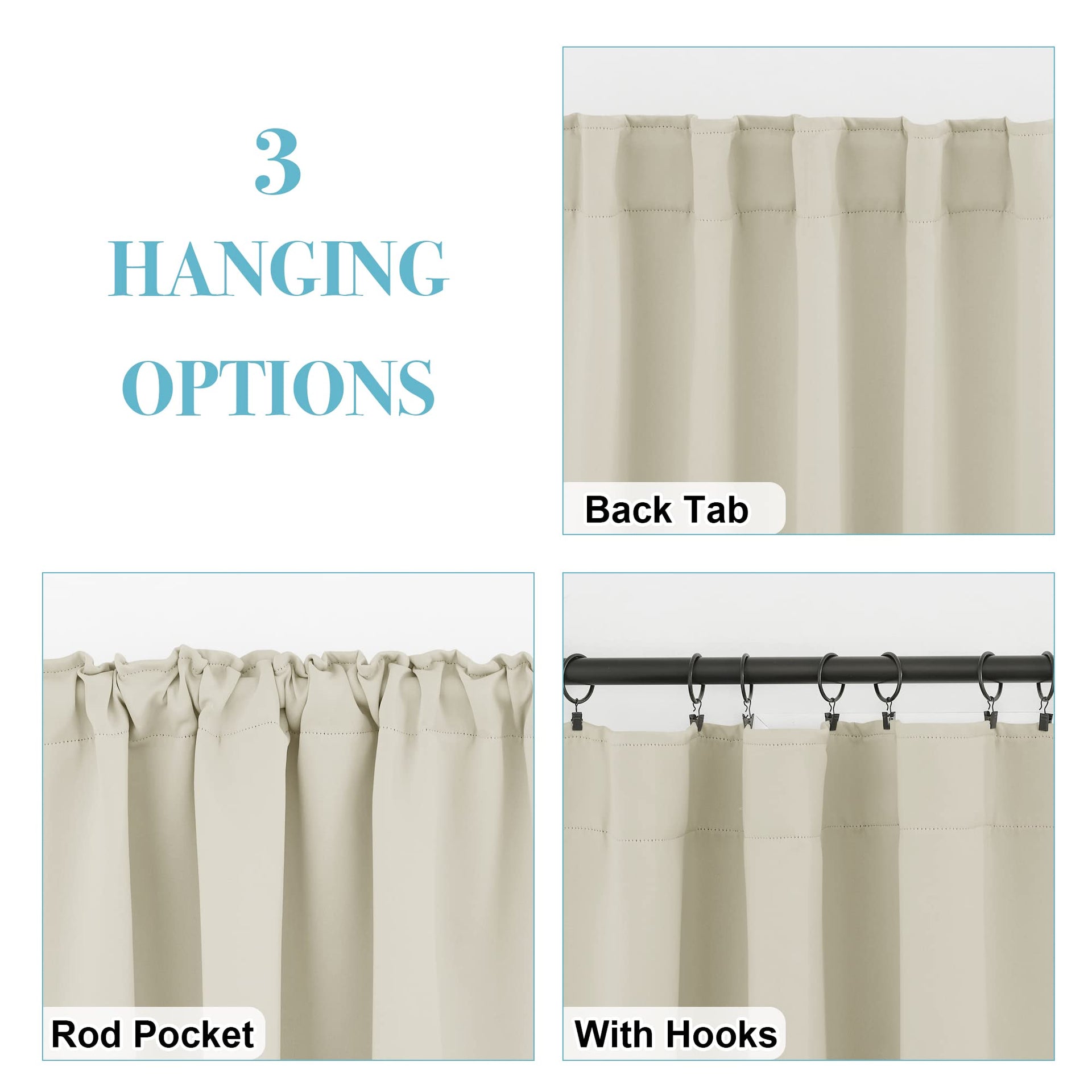 Privacy Bathroom Curtains (2 Count)