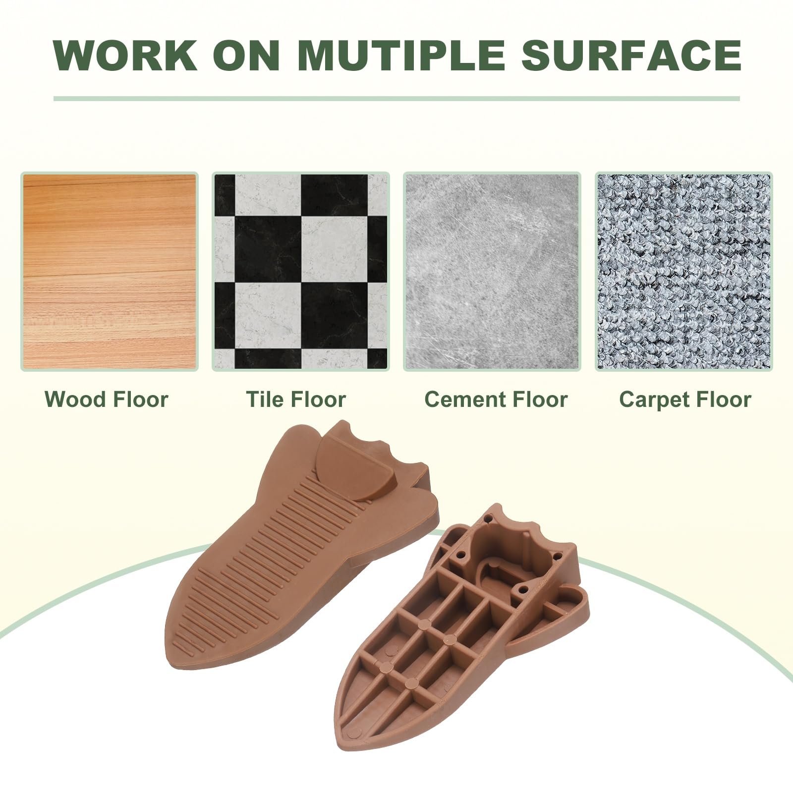 4 Pcs Door Stoppers for Bottom of Door (4 Count)