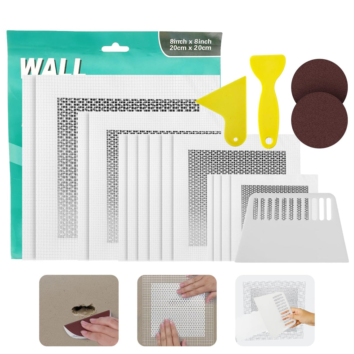 19 PCS Wall Repair Patch Kit