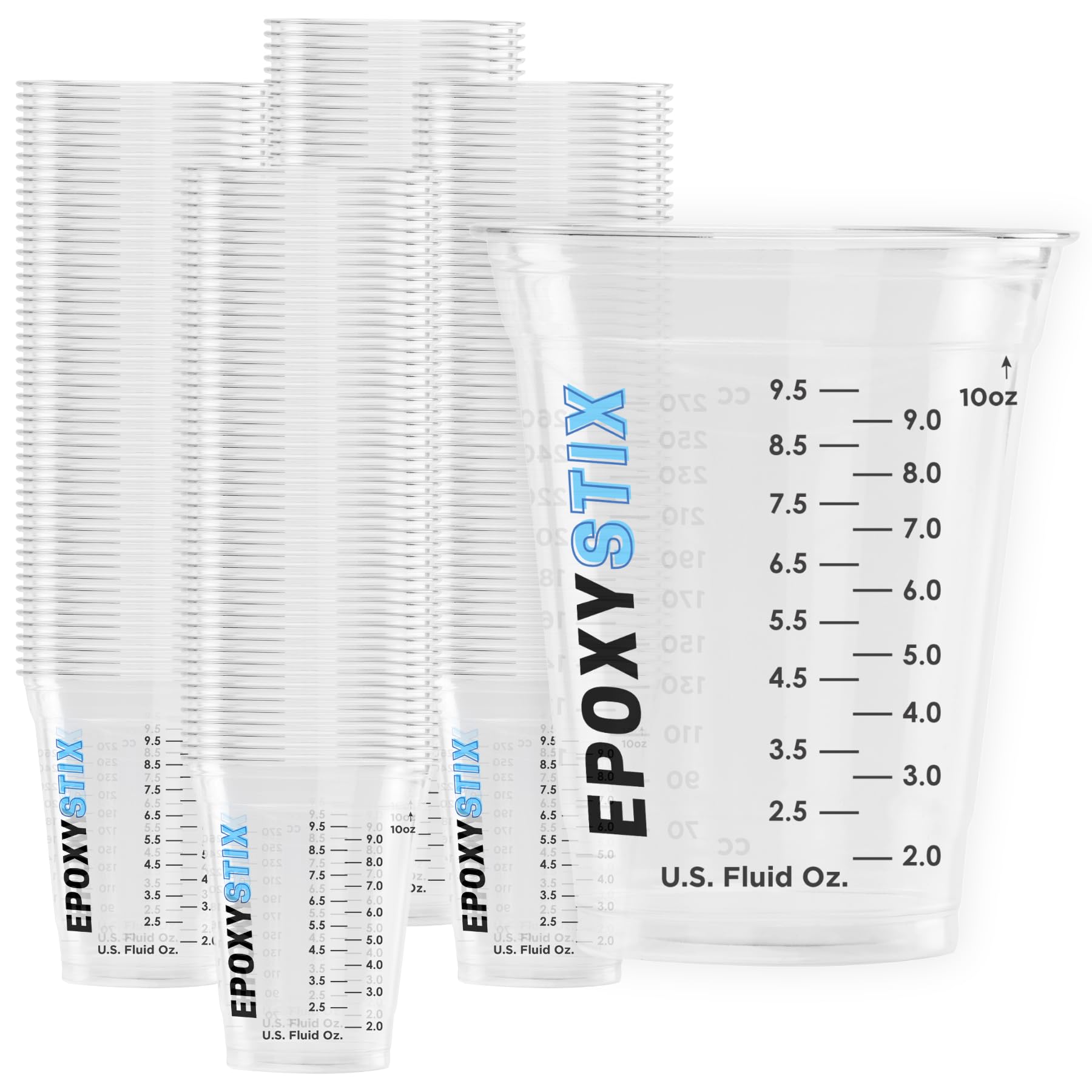 100 Pack] NEW SIZE 12oz Graduated Mixing Cups