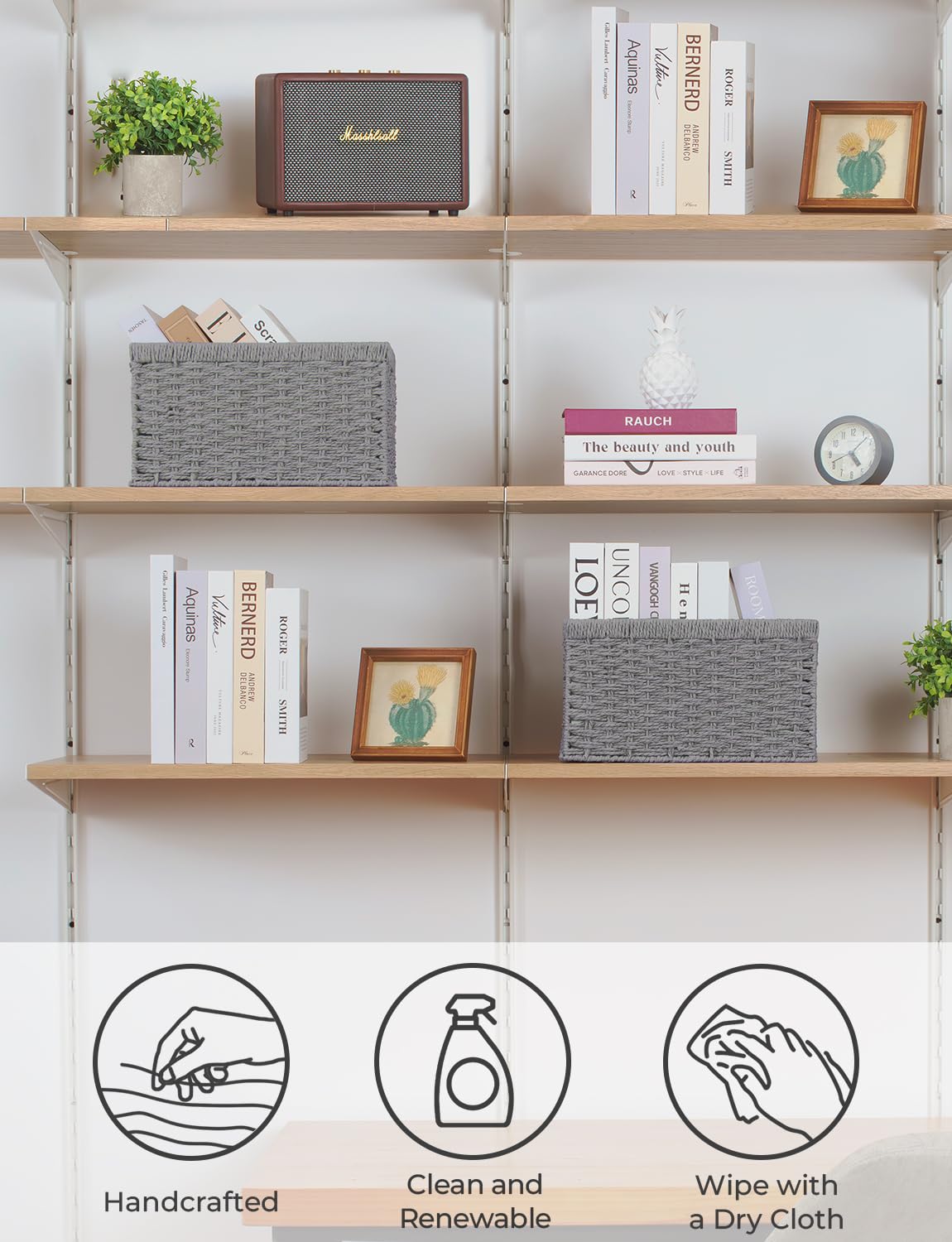 Wicker Storage Baskets (2 Count)