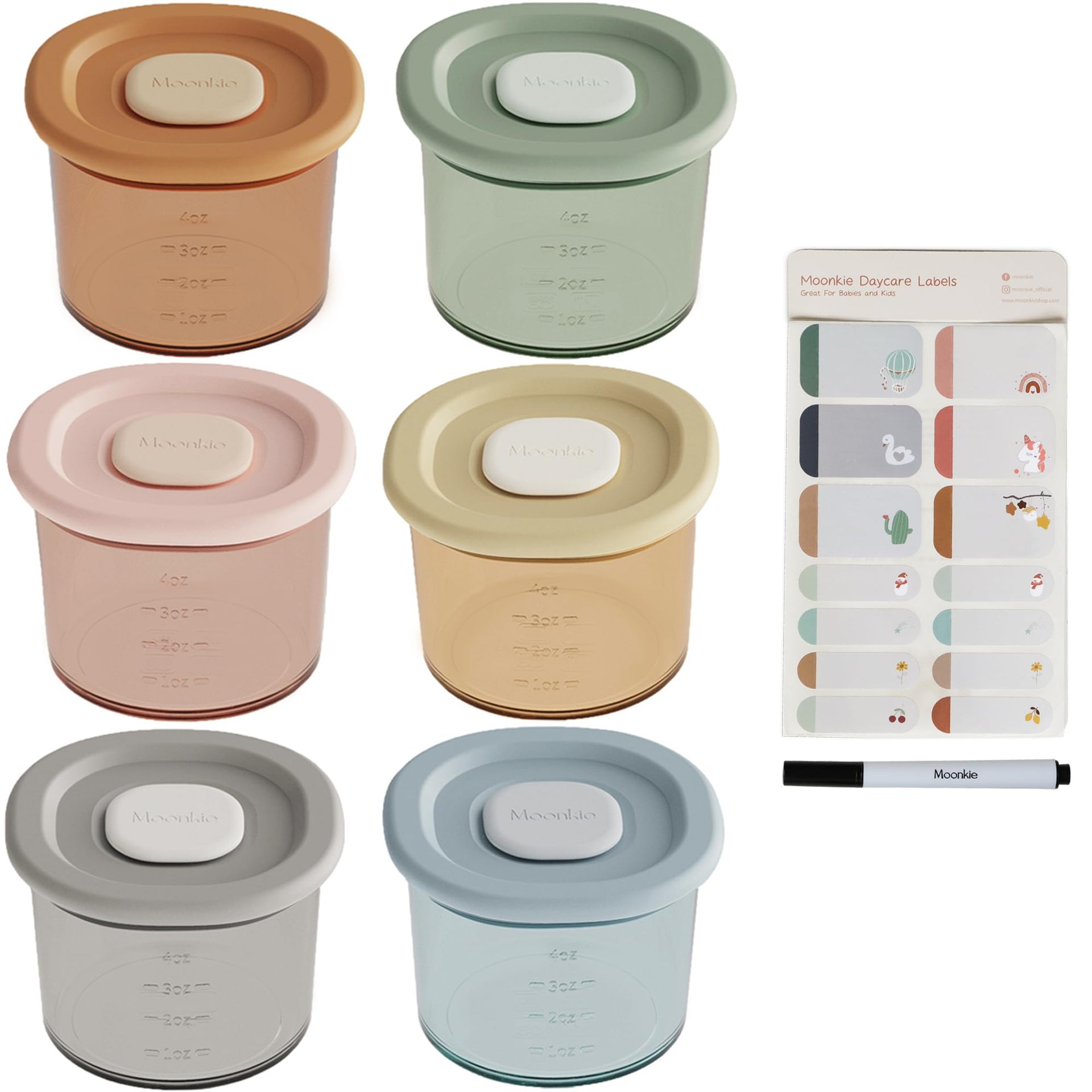 Silicone Baby Food Containers (4 Fl Oz)