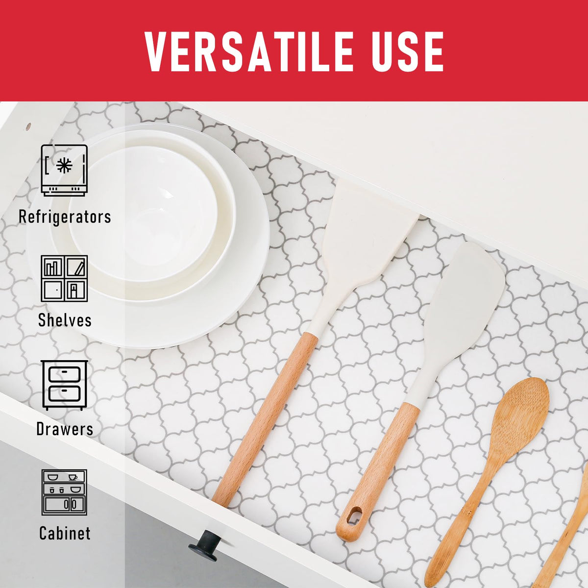 2 in 1 Refrigerator Liners & Fresh mats for Fridge Drawer and Glass Shelves (18 Sq Ft)