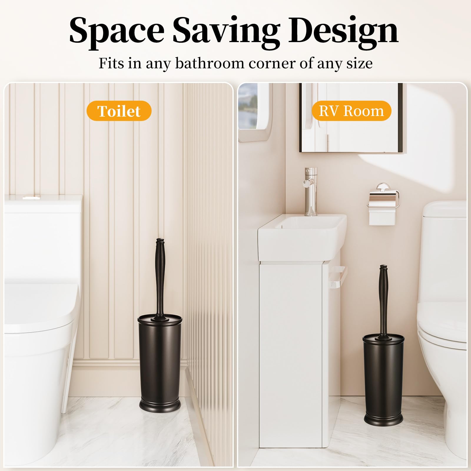 Toilet Bowl Brush Holder Set