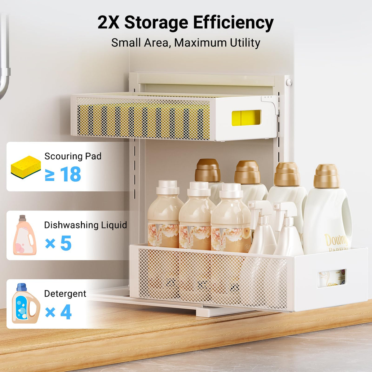 Pull Out Under Kitchen Sink Organizer (49.99 Count)