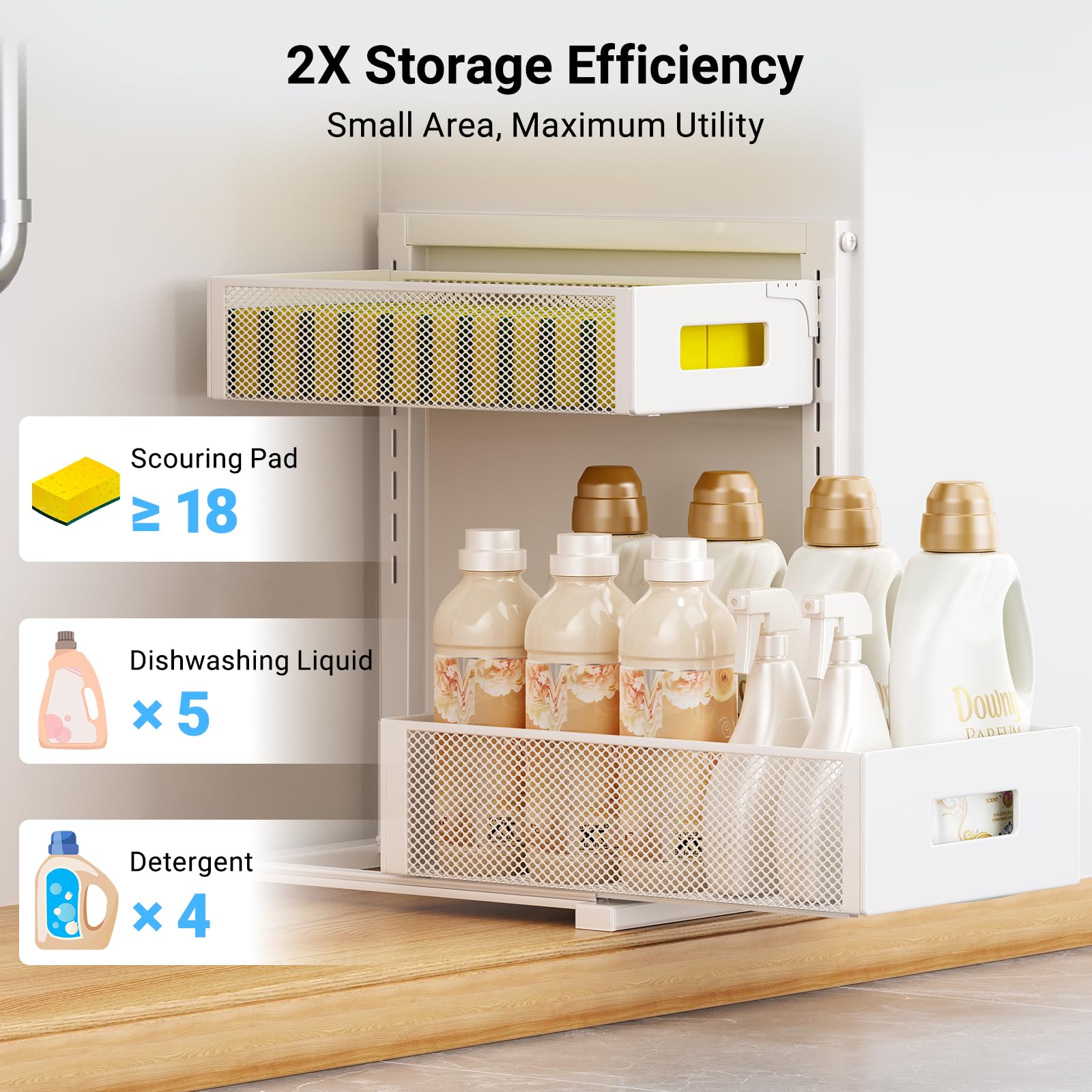 Pull Out Under Kitchen Sink Organizer (49.99 Count)