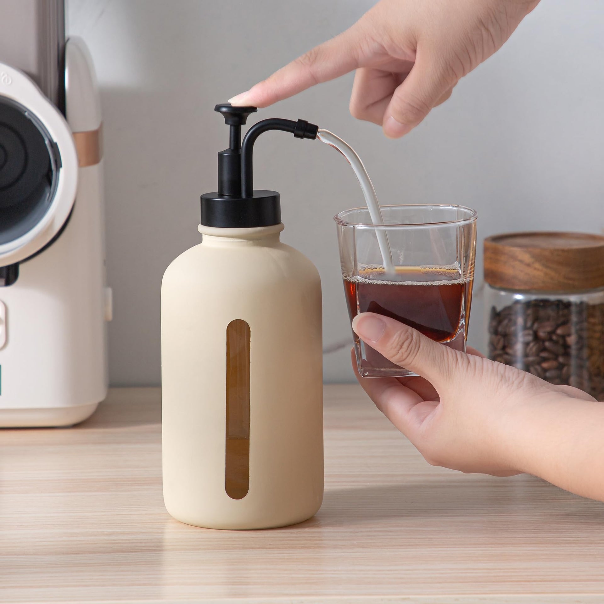 Beige Soap Dispenser