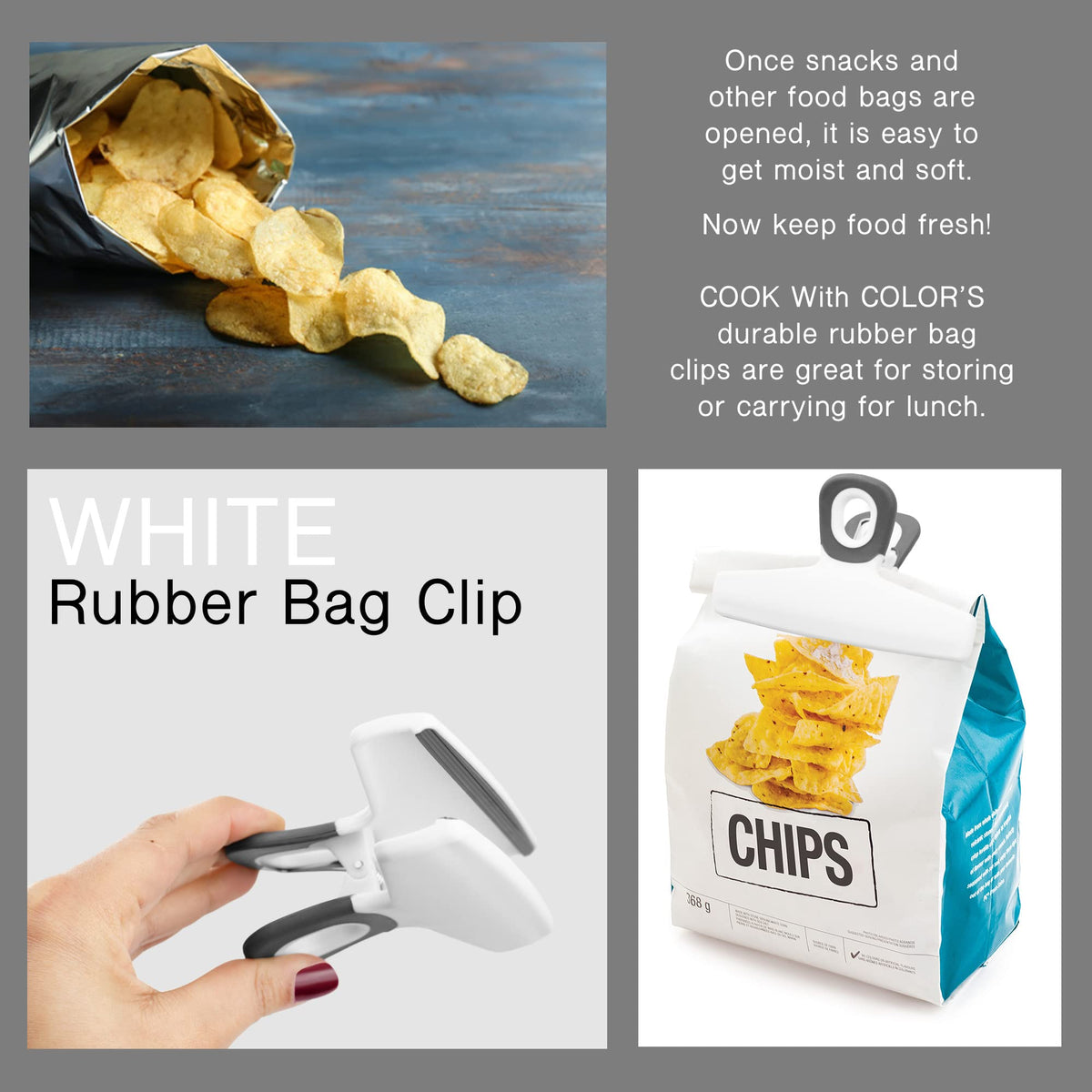 Bag Clips Wide Heavy Duty (8 Count)