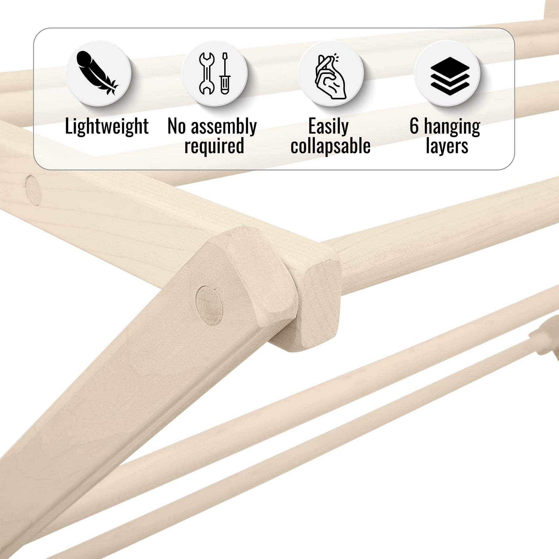 Premium American Maple Clothes Drying Rack