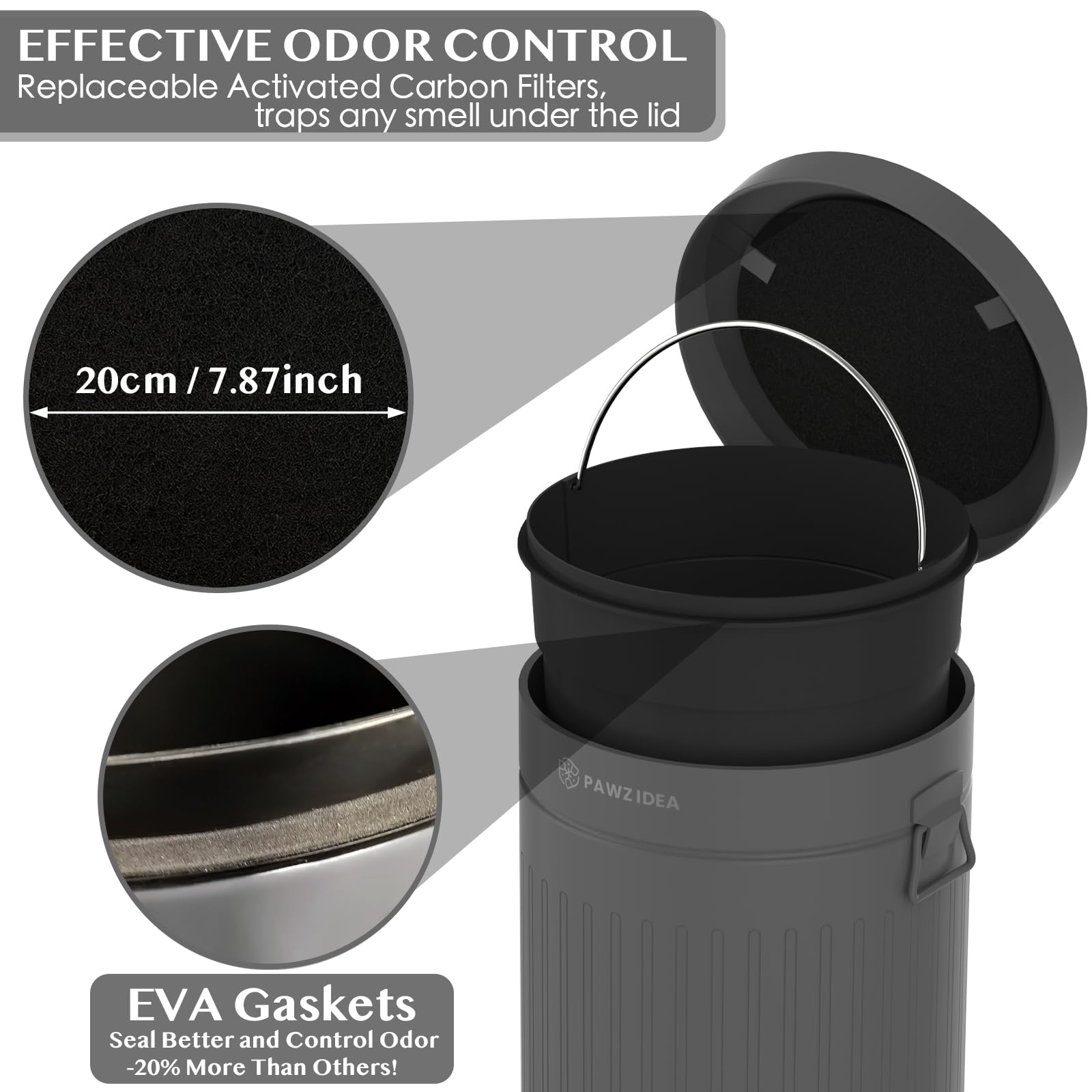 Dog Poop Trash Can Outside Odor Control