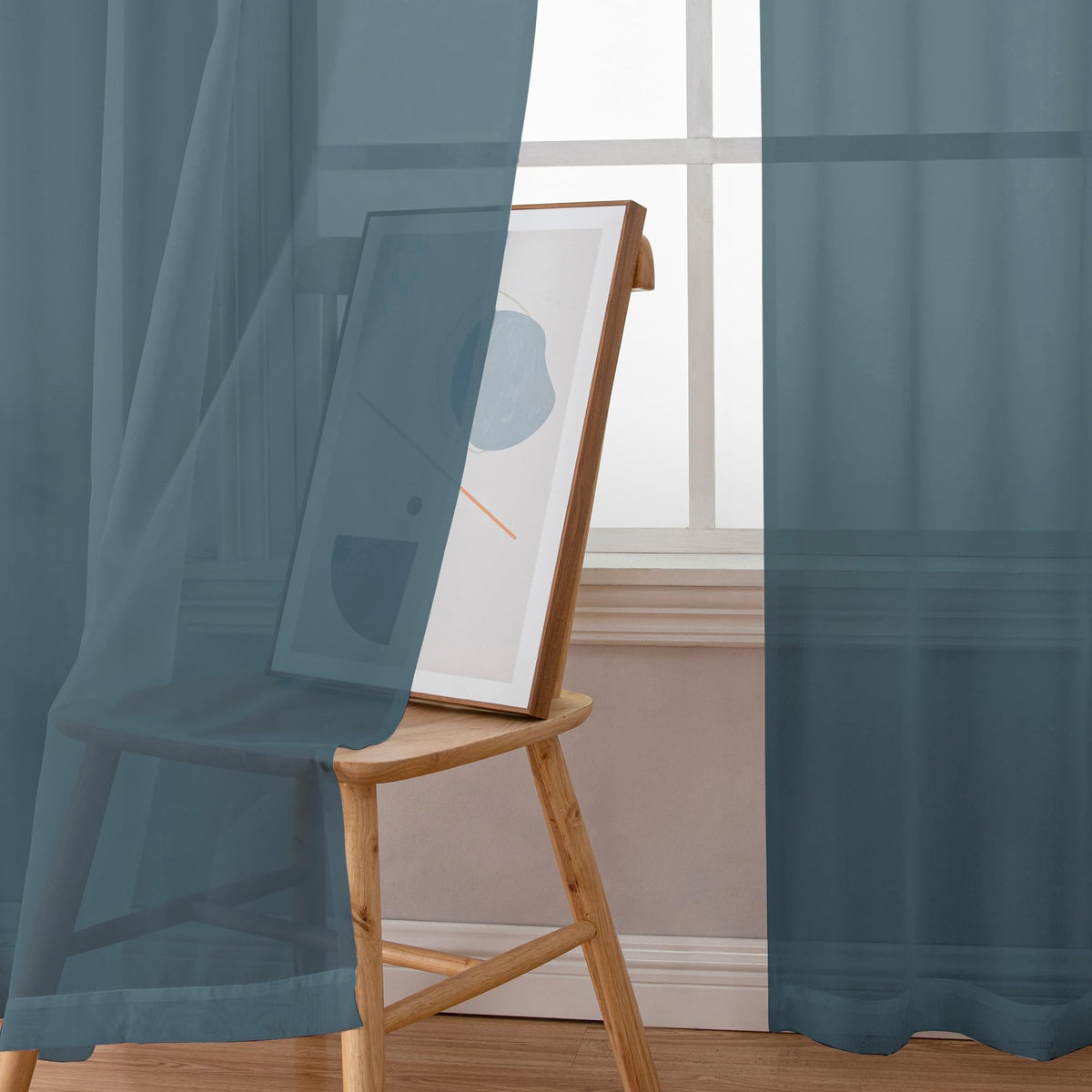 Sheer Curtains 63 Inch Length 2 Panels (2 Count)