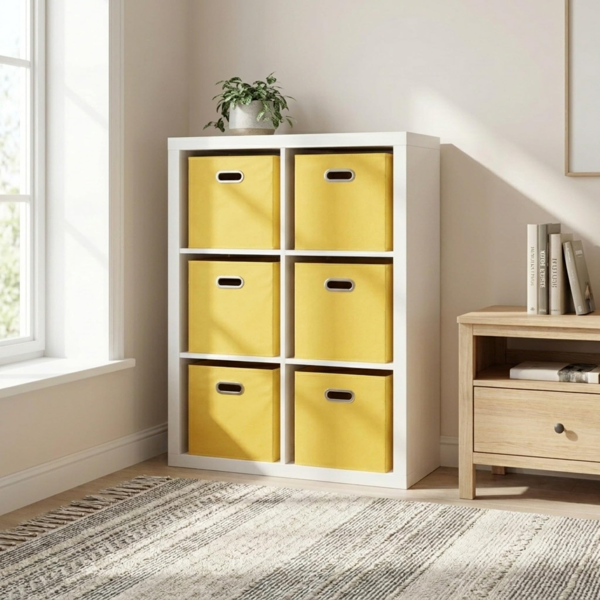 6 ct Open Fabric Cube Storage Bins