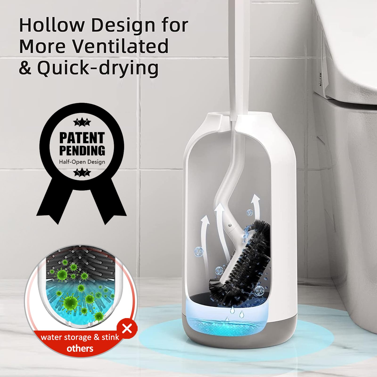 Toilet Bowl Brush Holder Set (3 Count)
