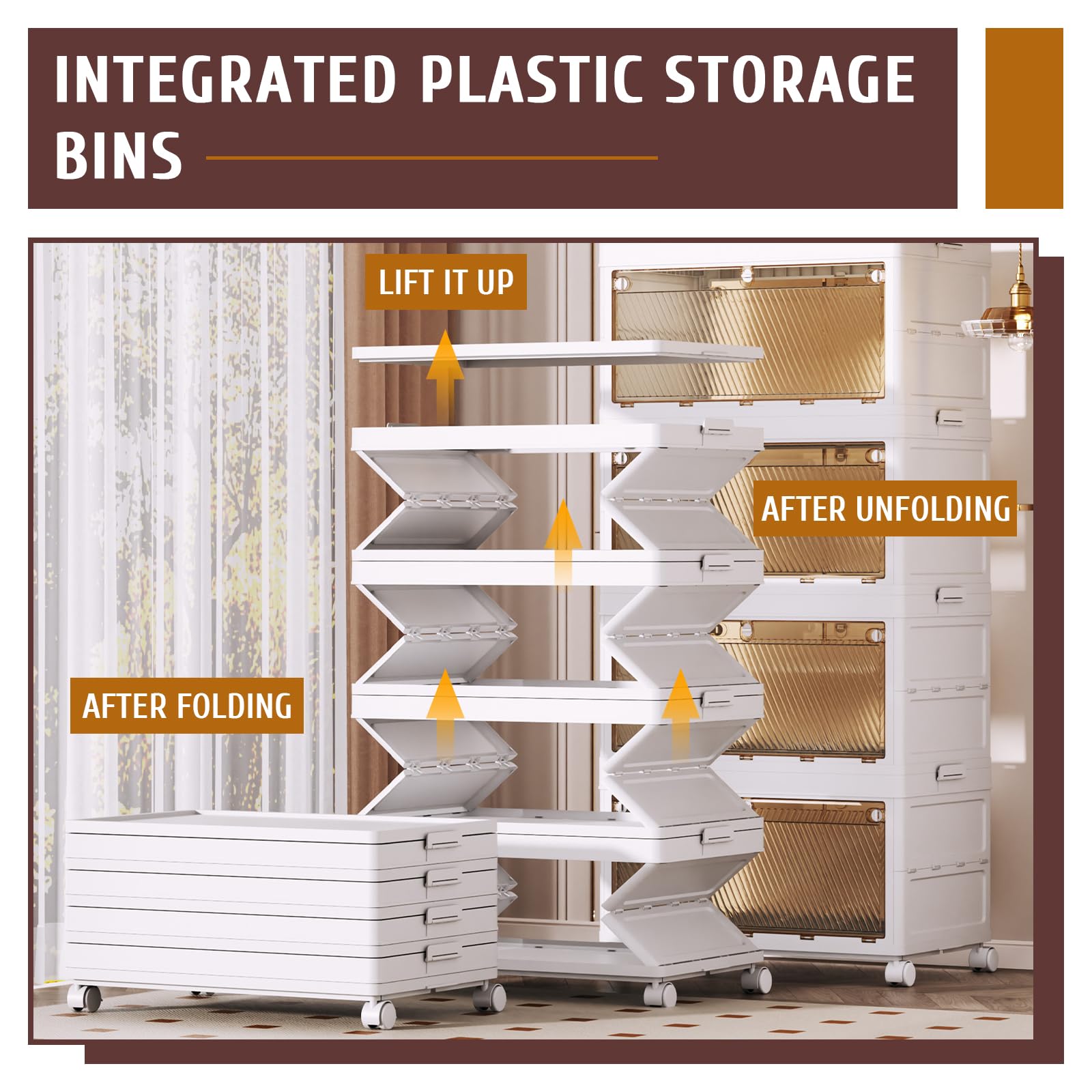 3 Tier Stackable Plastic Storage Bins
