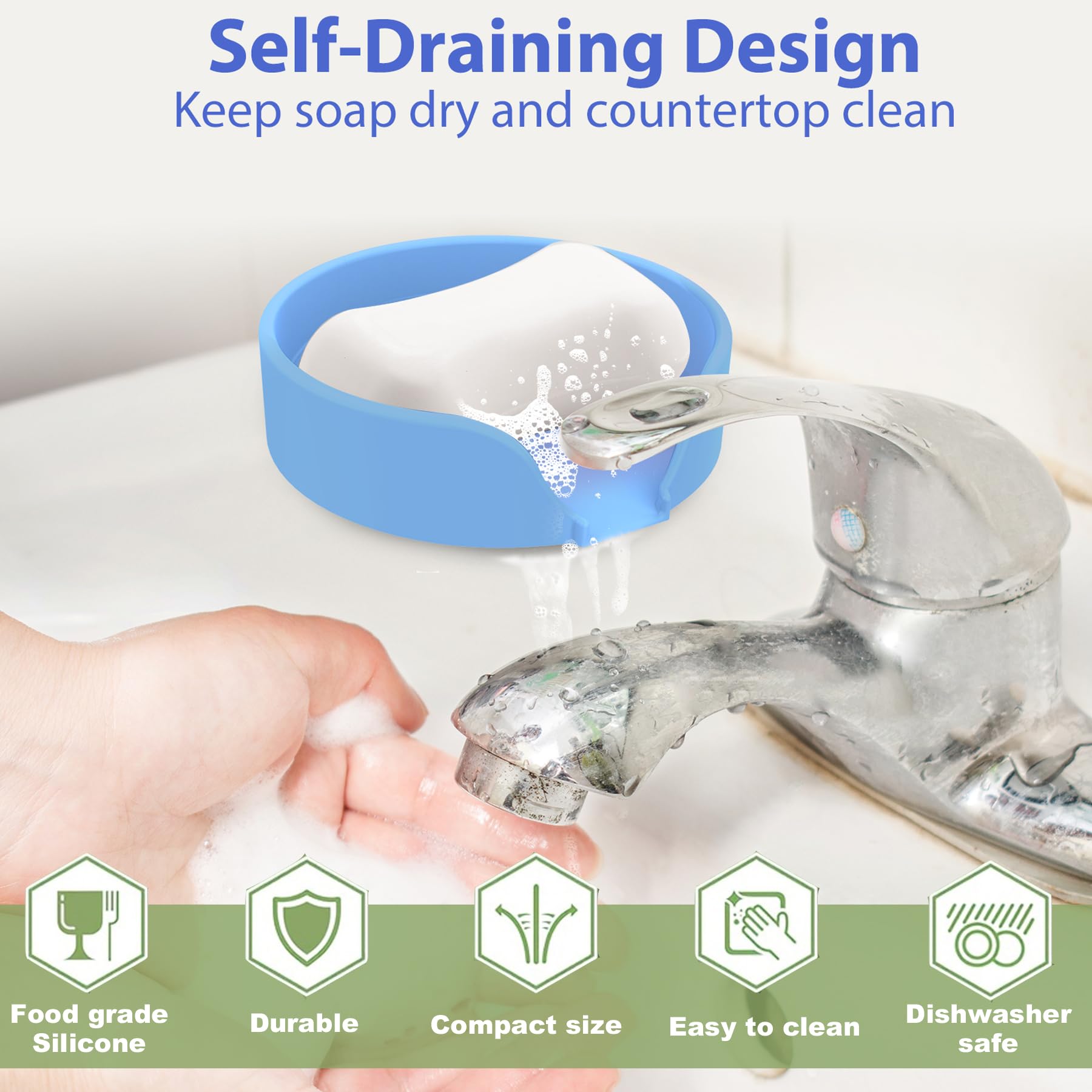 Self Draining Soap Dish (2 Count)