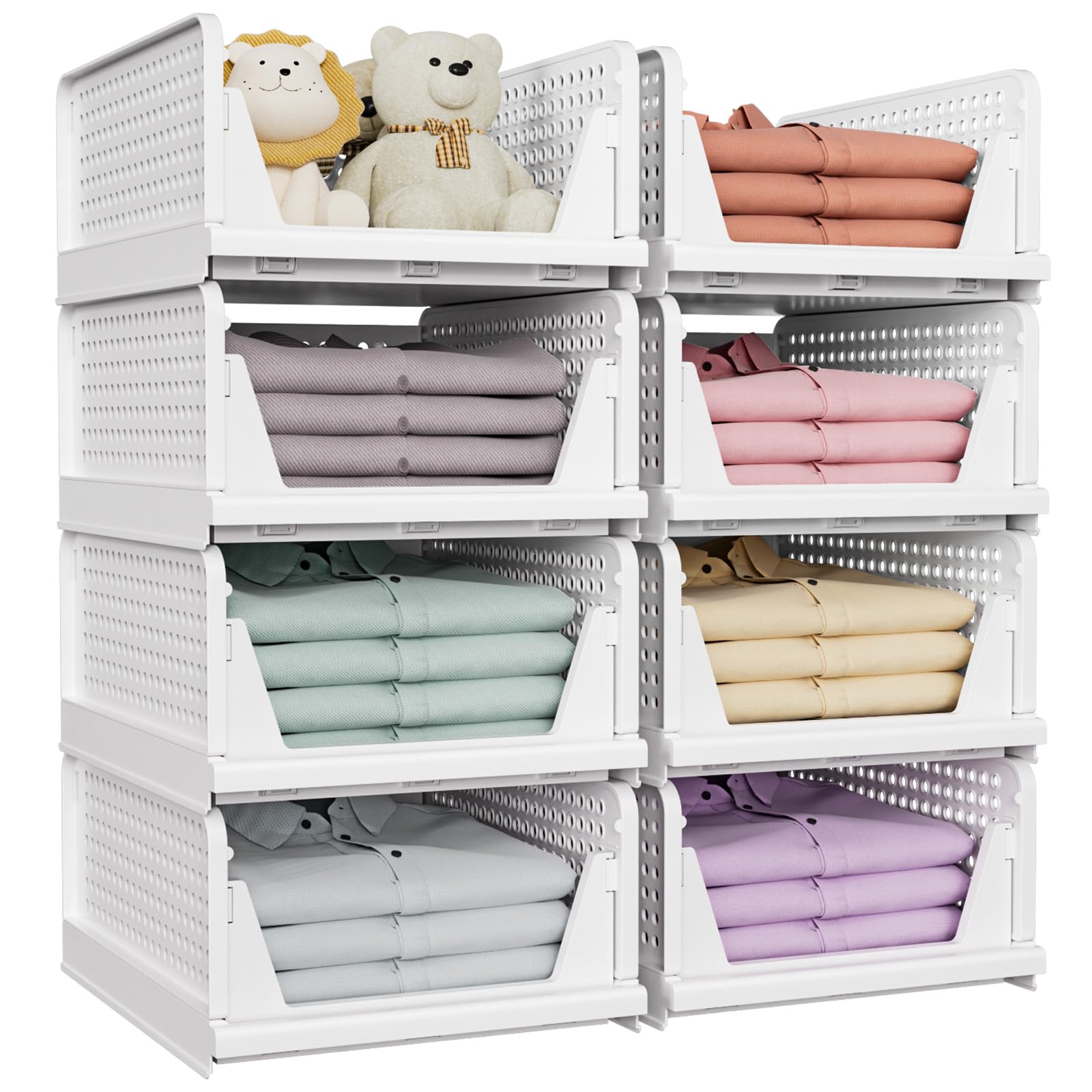 8 Pack Closet Organizers and Storage (8 Count)