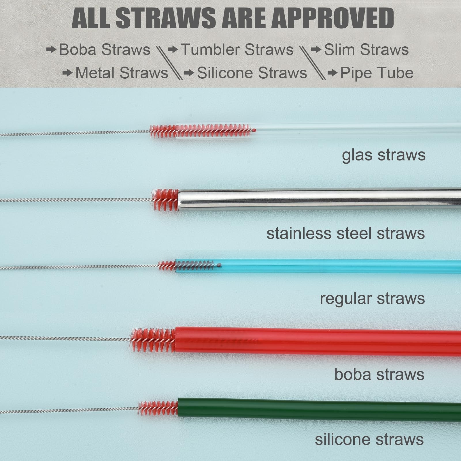 8 Pack Red Bottle Brush Cleaner Set (8 Count) - ModHome Supplies