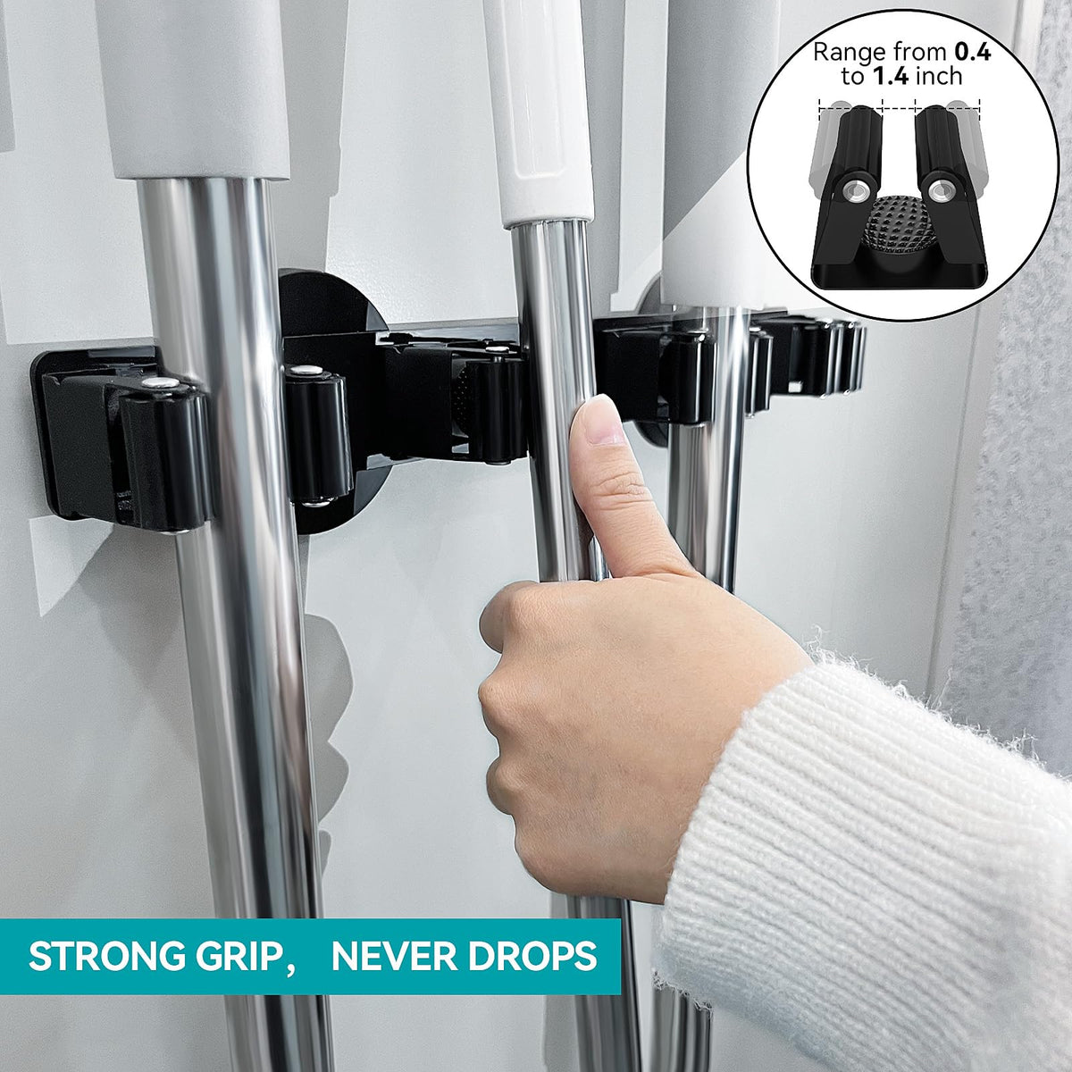 Magnetic Mop Broom Holder