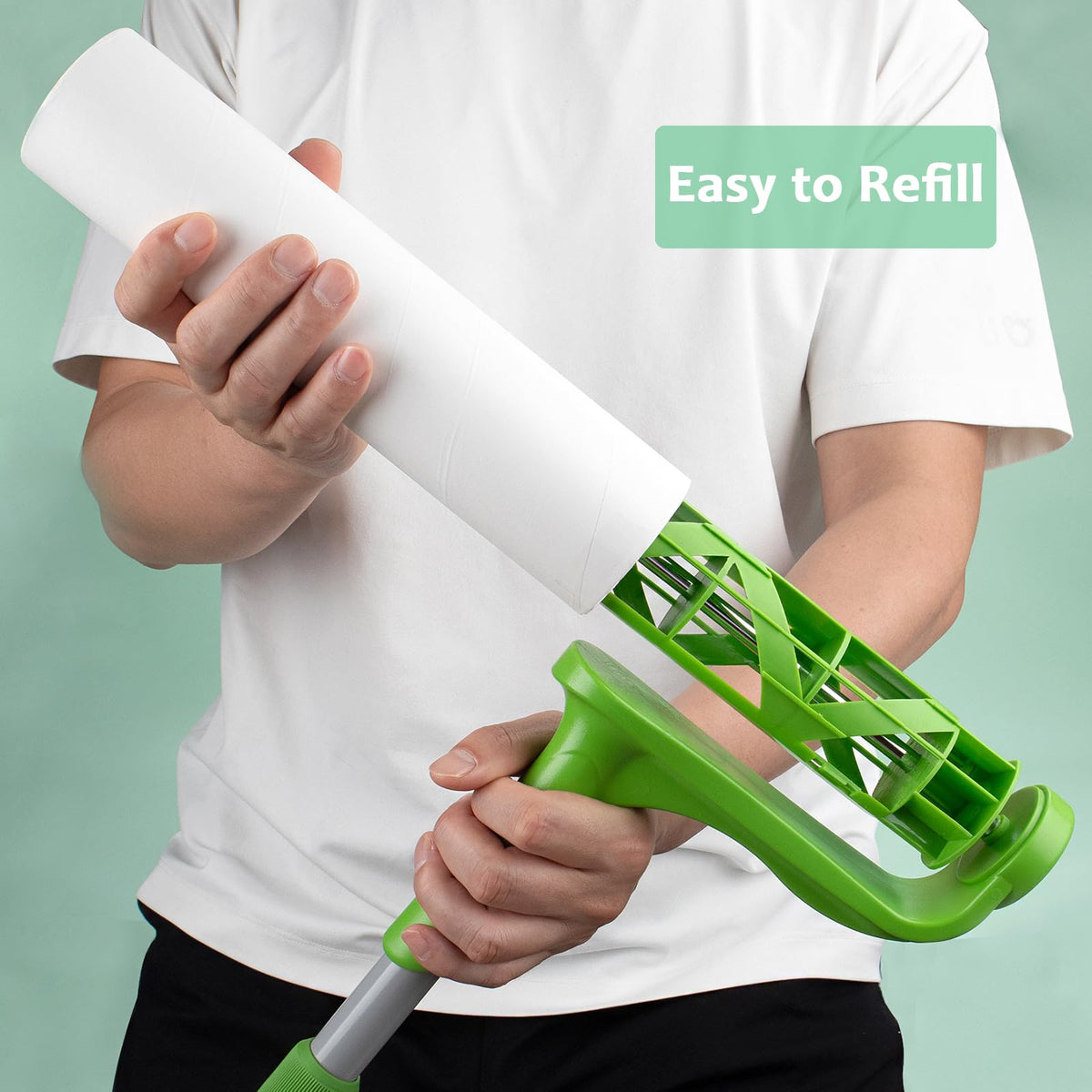 Large Lint Roller Refills 10 inch Wide Ultra Sticky Mega Roller Refills for Evercare Layers Smart Design Leo Cleaning Floor Roller for Removing Pet Hair (360 Count)