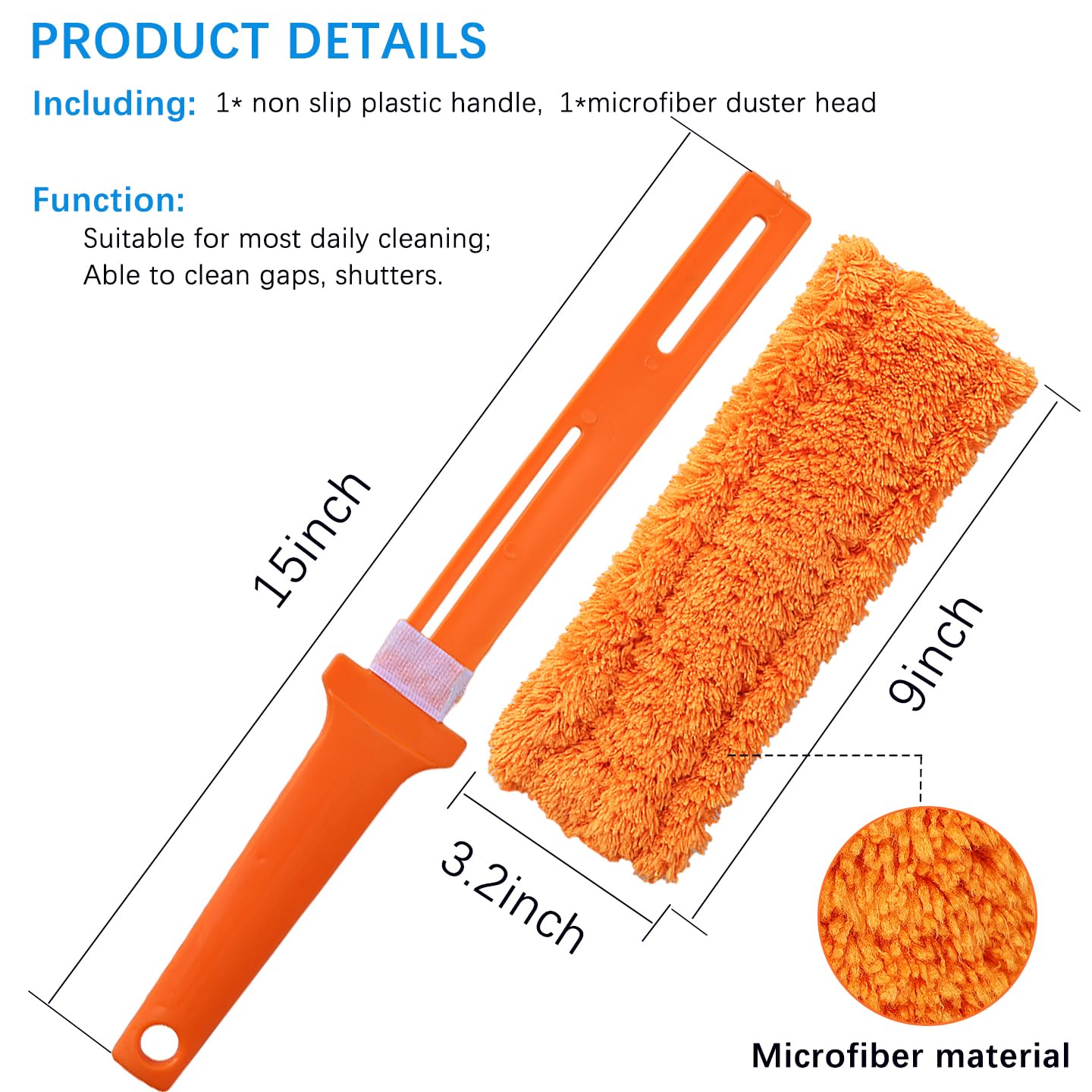 4 Pack 15 inch Reuseable Microfiber Feather Duster