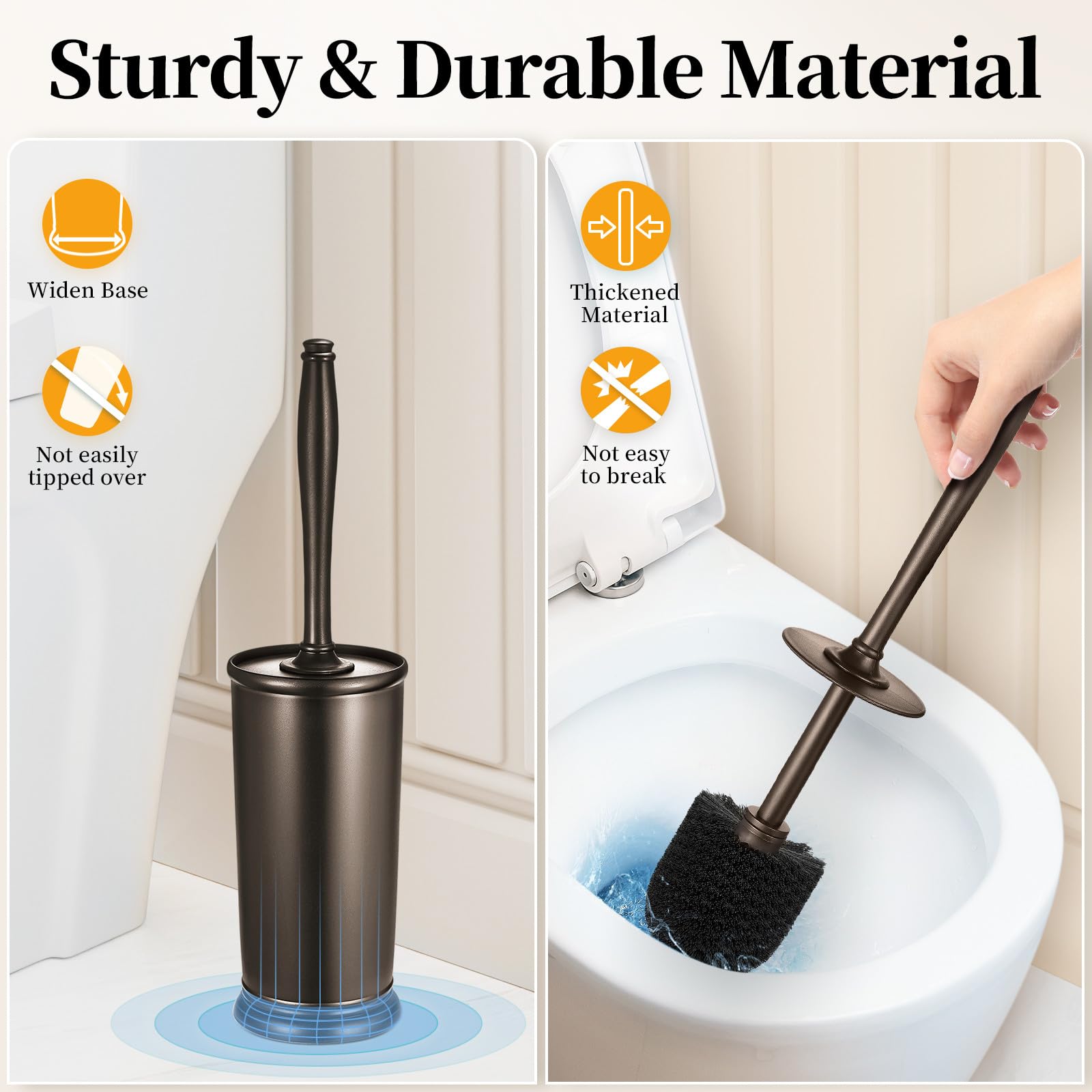 Toilet Bowl Brush Holder Set