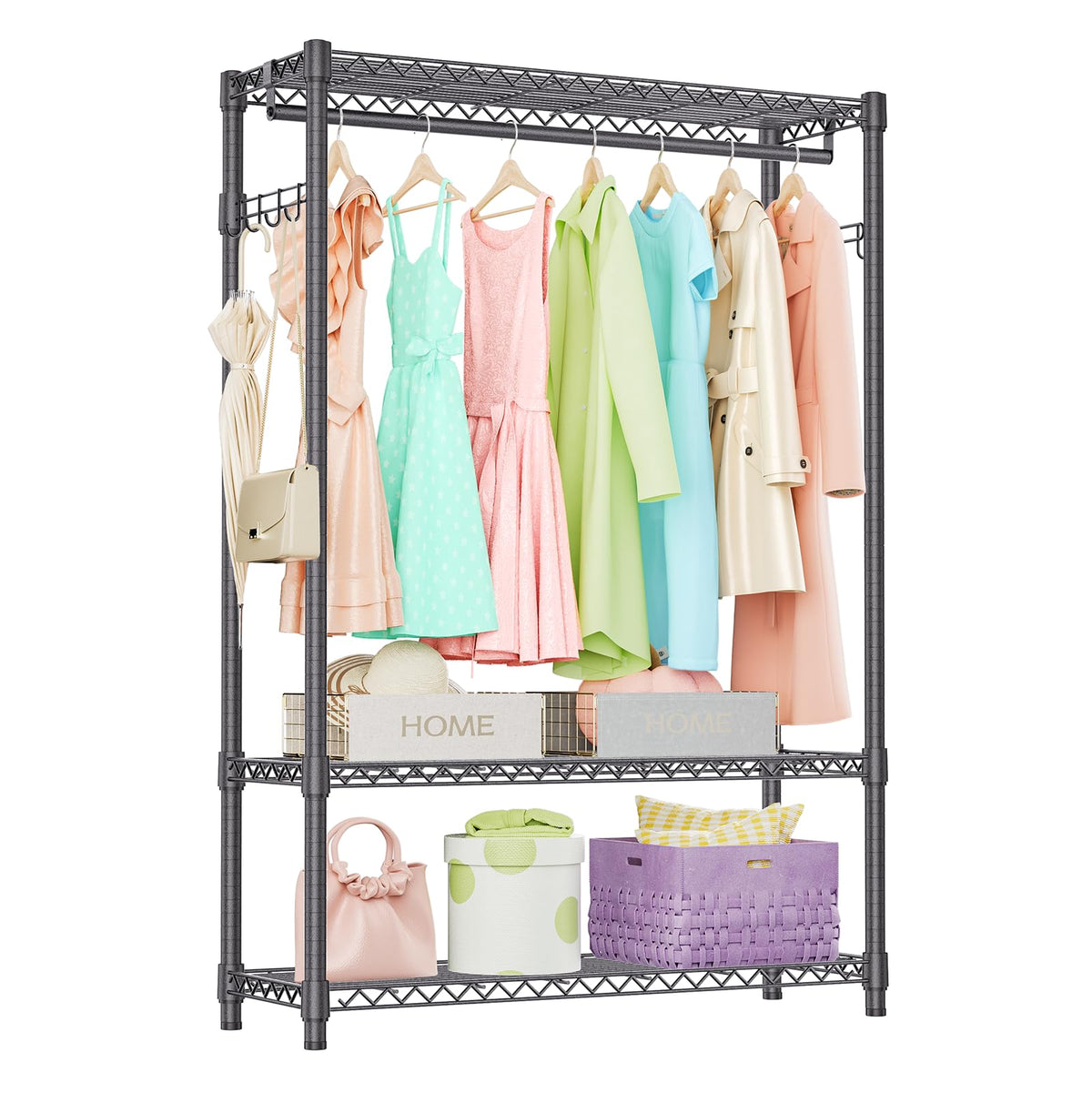 Heavy Duty Garment Rack Wire Clothes Rack for Hanging Clothes