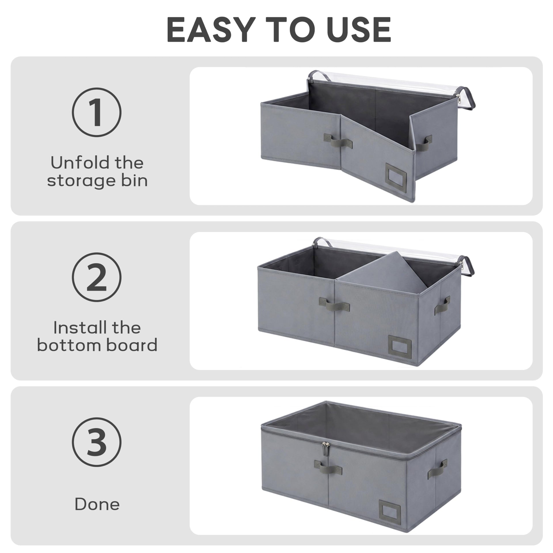 10" High Capacity Under Bed Storage Bins (2 Count)
