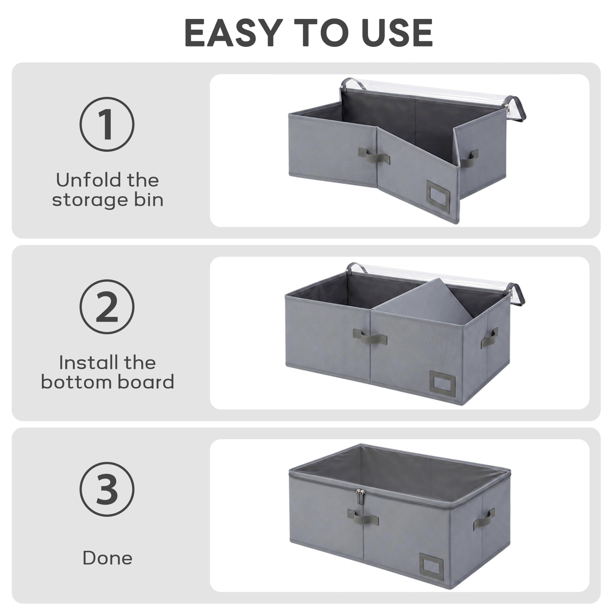 10" High Capacity Under Bed Storage Bins (3 Count)
