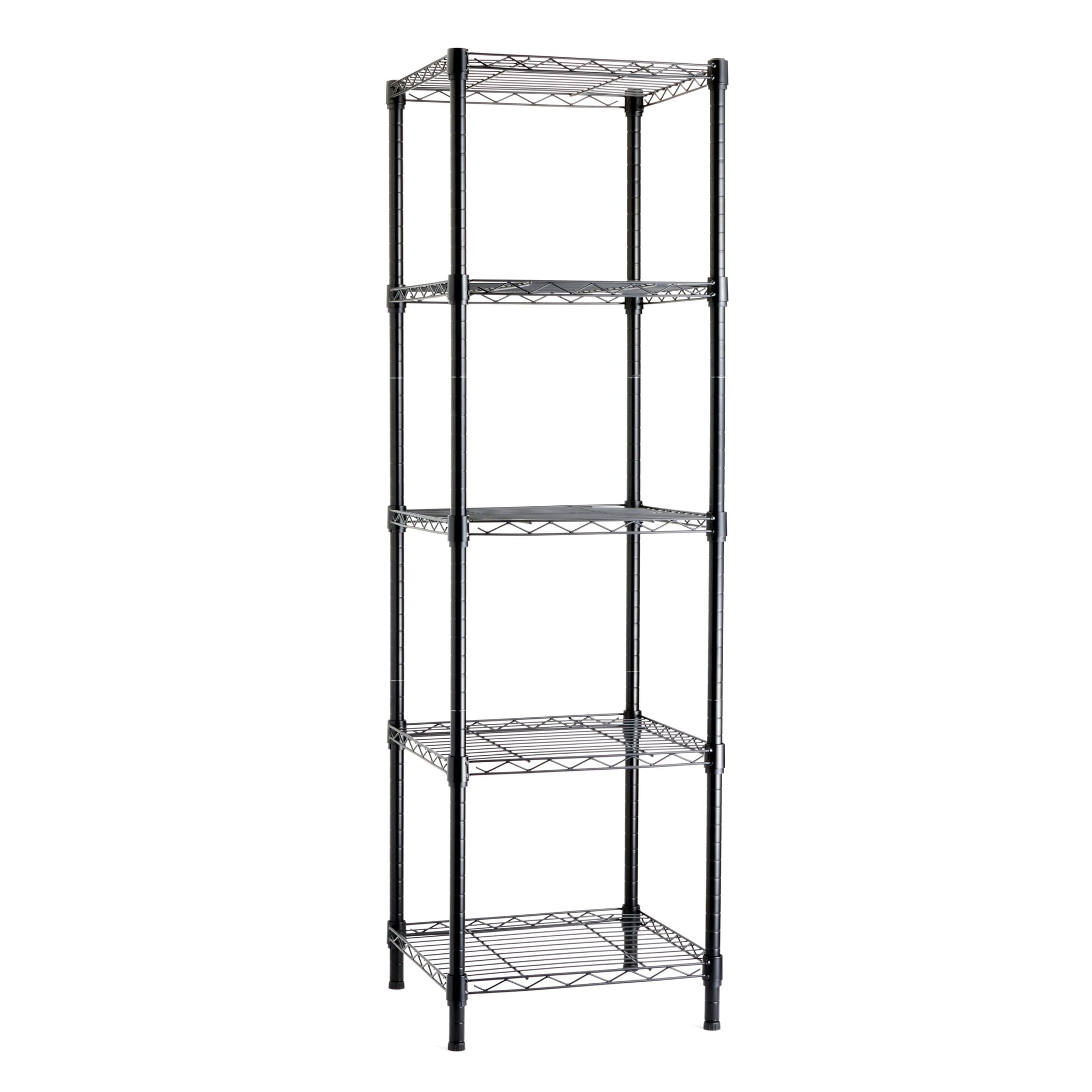 5 Shelf Tower Adjustable Storage Shelving Unit for Garage