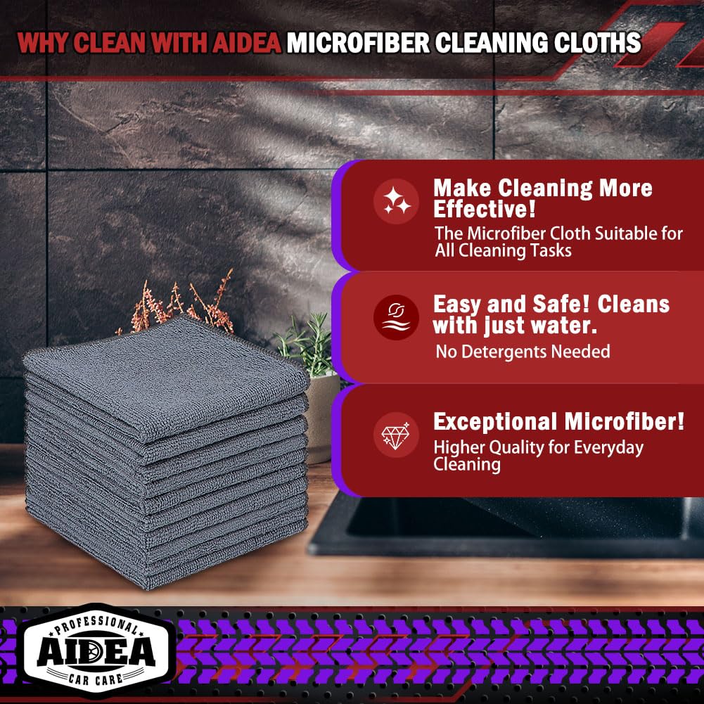Microfiber Cleaning Cloth Grey (800 Count)