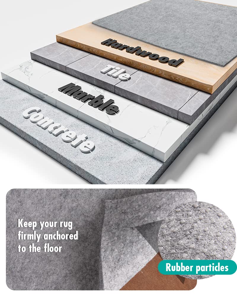 2x7 Non Slip Felt Rug Pad for Hardwood Floor (14 Sq Ft)