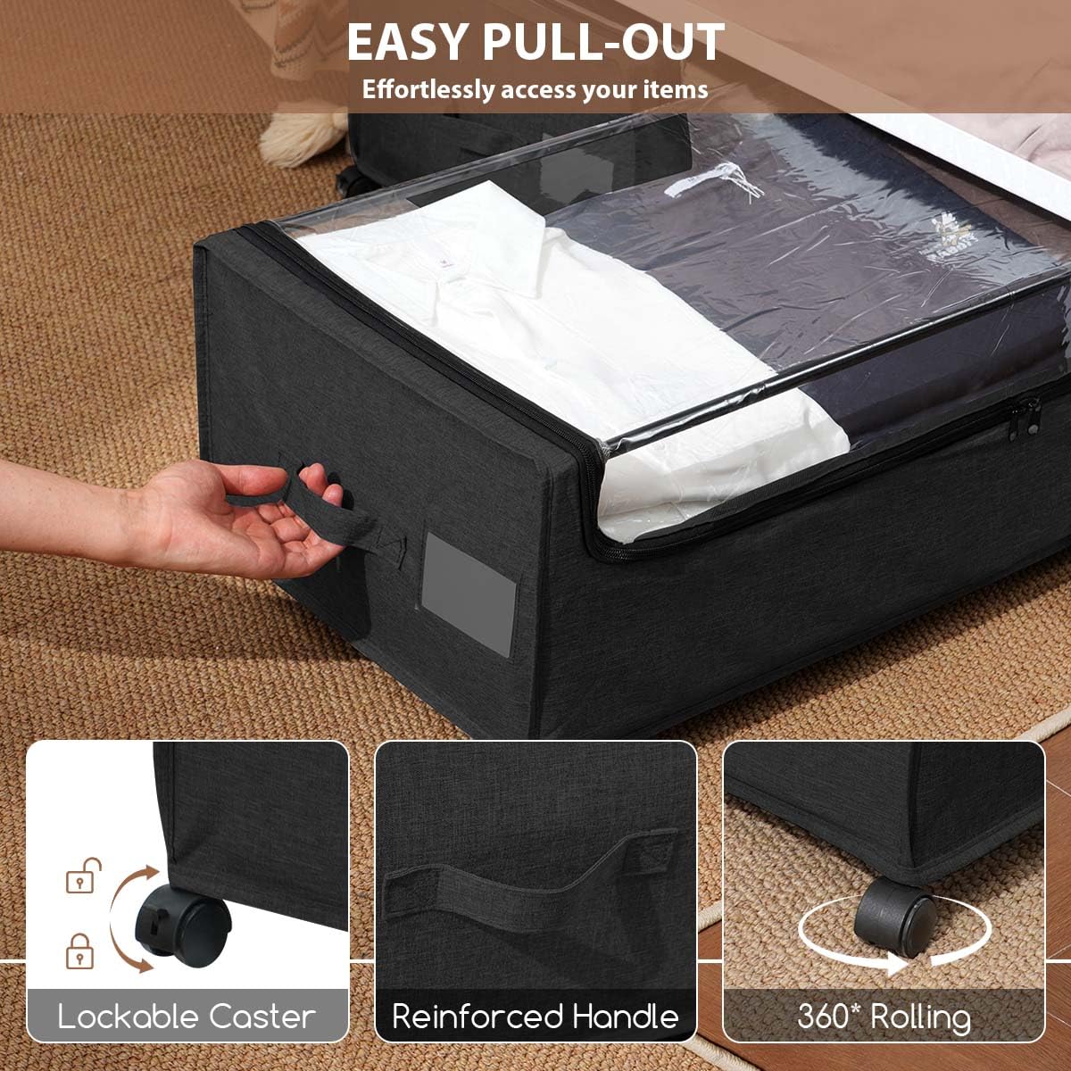 Under Bed Storage with Wheels