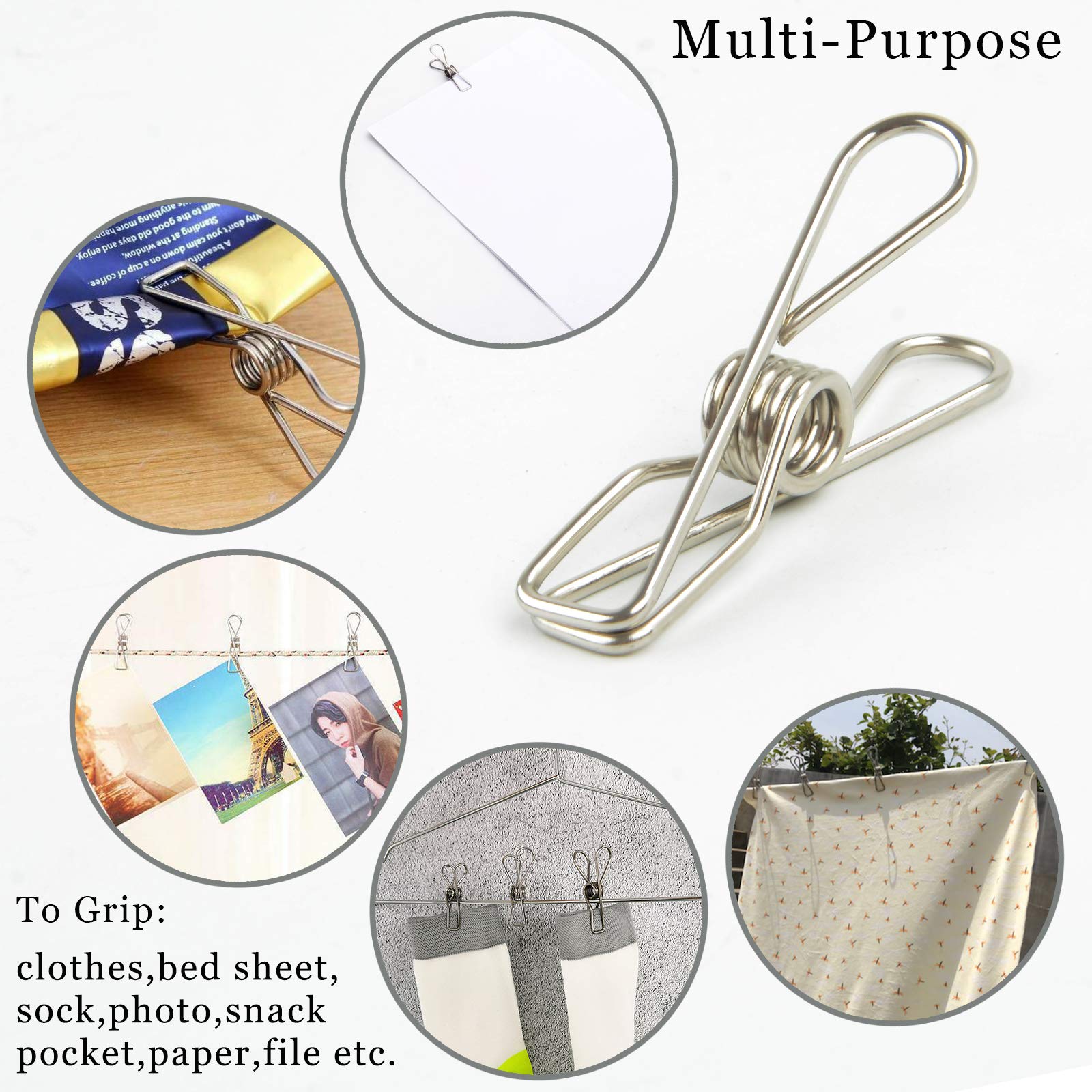 Wire Clothespins Laundry Chip Clips (100 Count)
