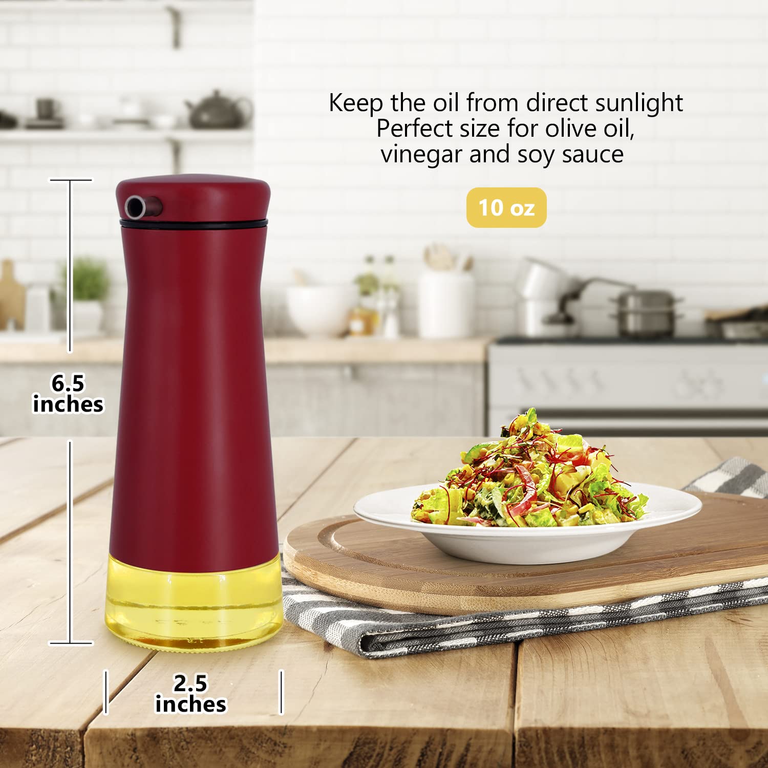 Red Oil And Vinegar Dispenser Set (2 Count)