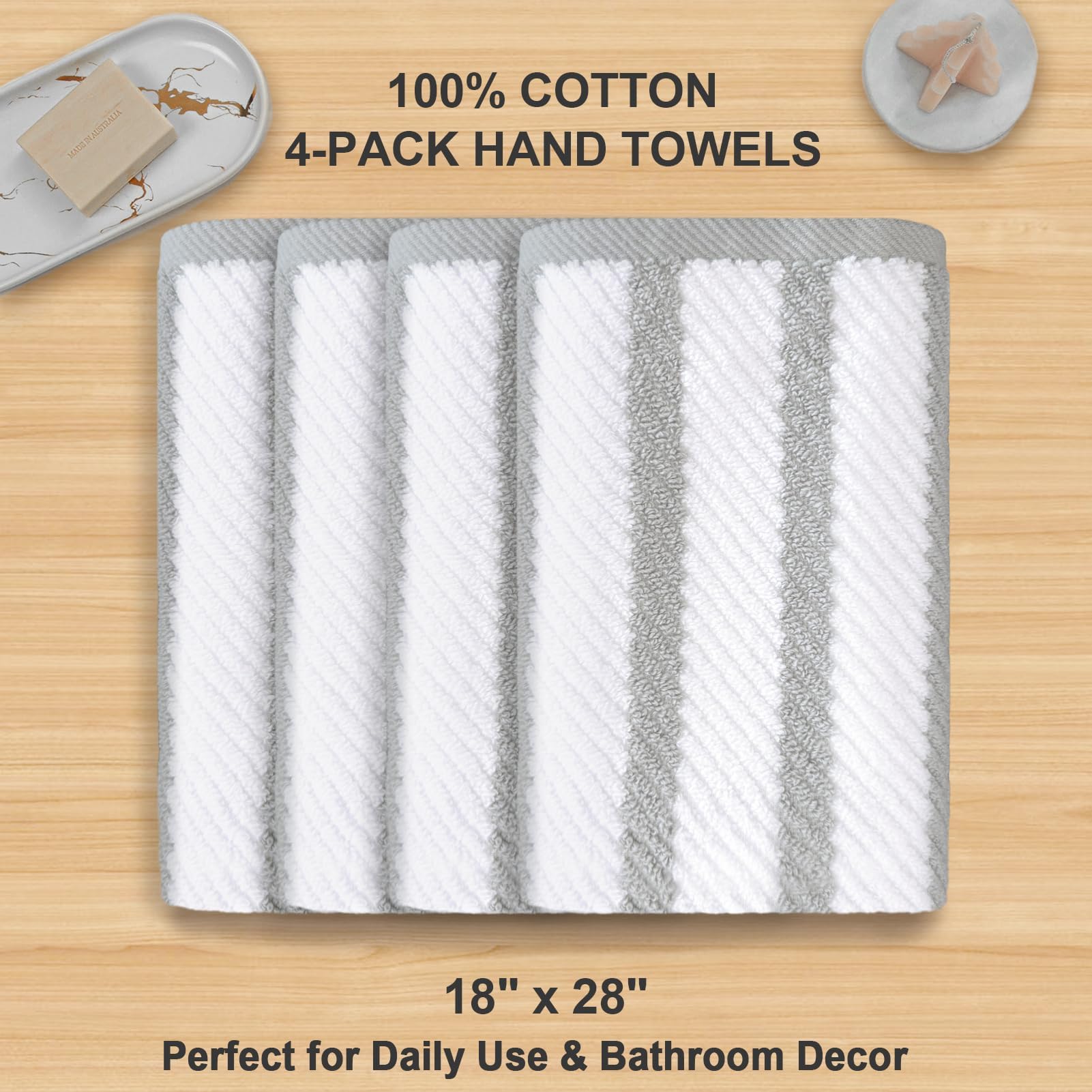 Bathroom Hand Towels 4PC (4 Count)