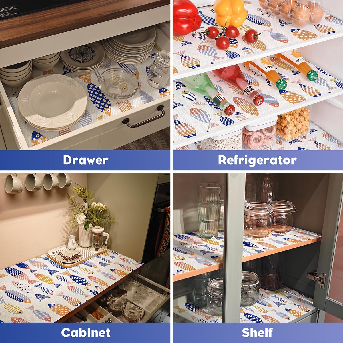 Drawer Liner Non Adhesive Shelf Liner for Cabinets 12in x 10ft