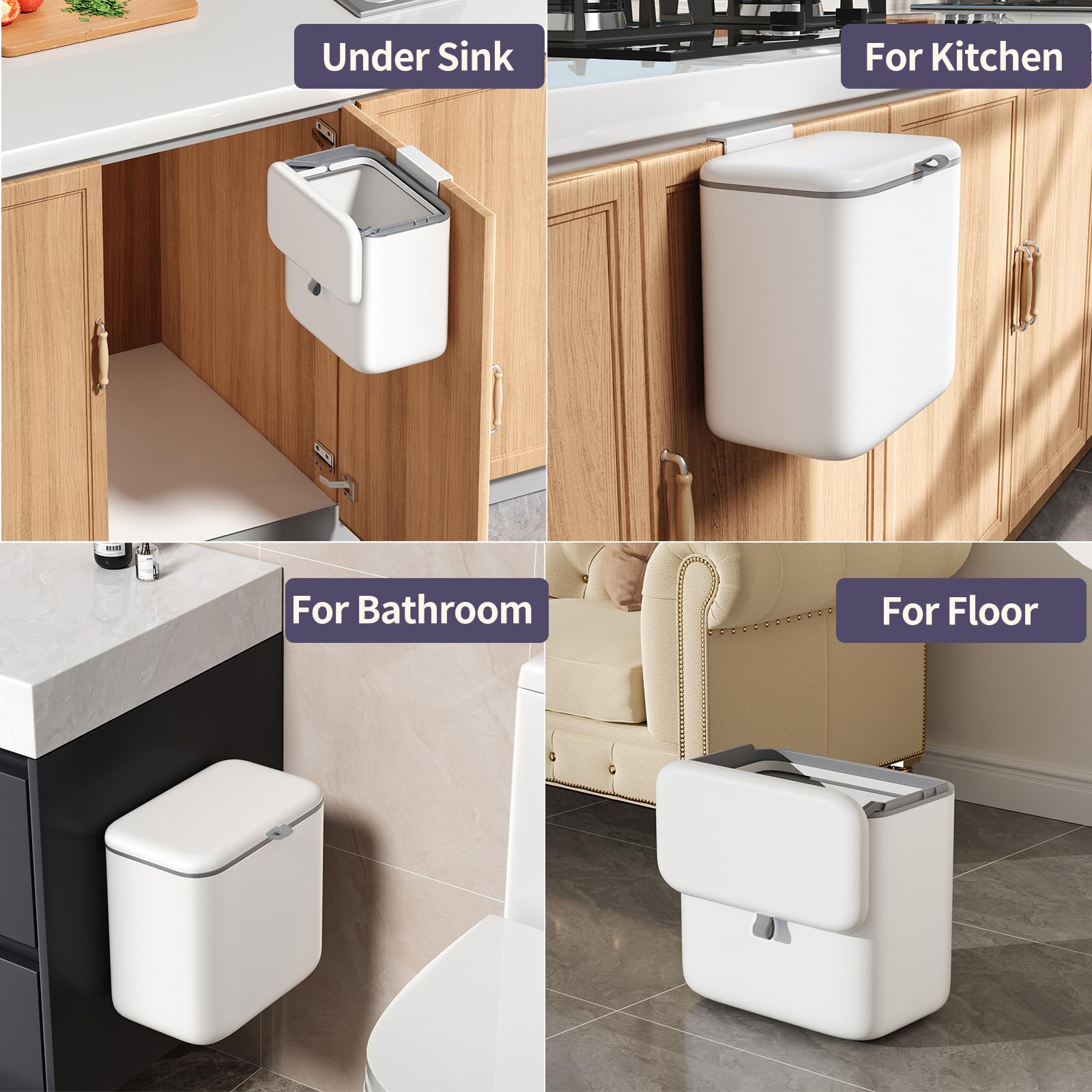 Compost Bin Kitchen for Countertop or Under Sink