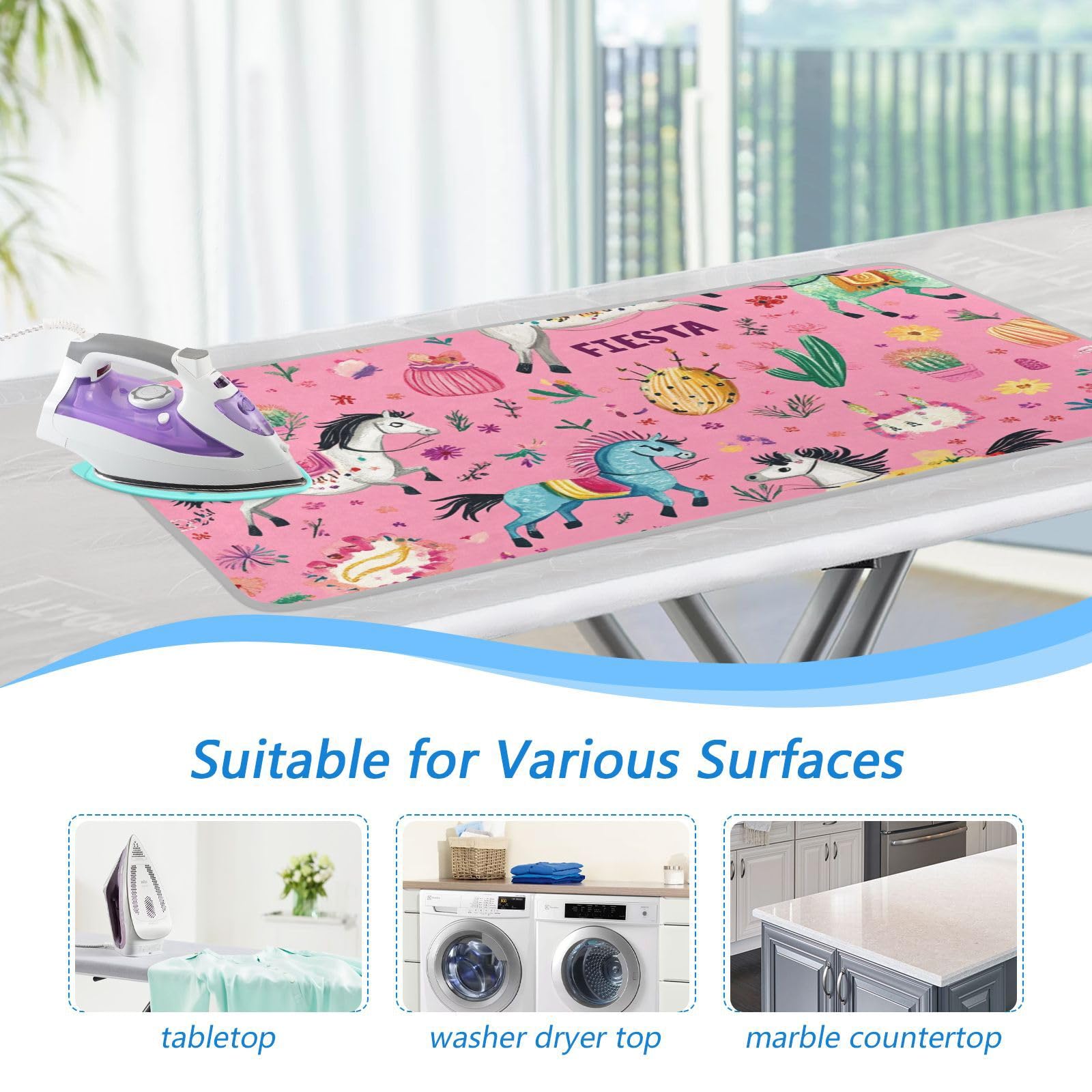 Ironing Mat Portable Ironing Pad Ironing Blanket for Table Top Heat Resistance Double